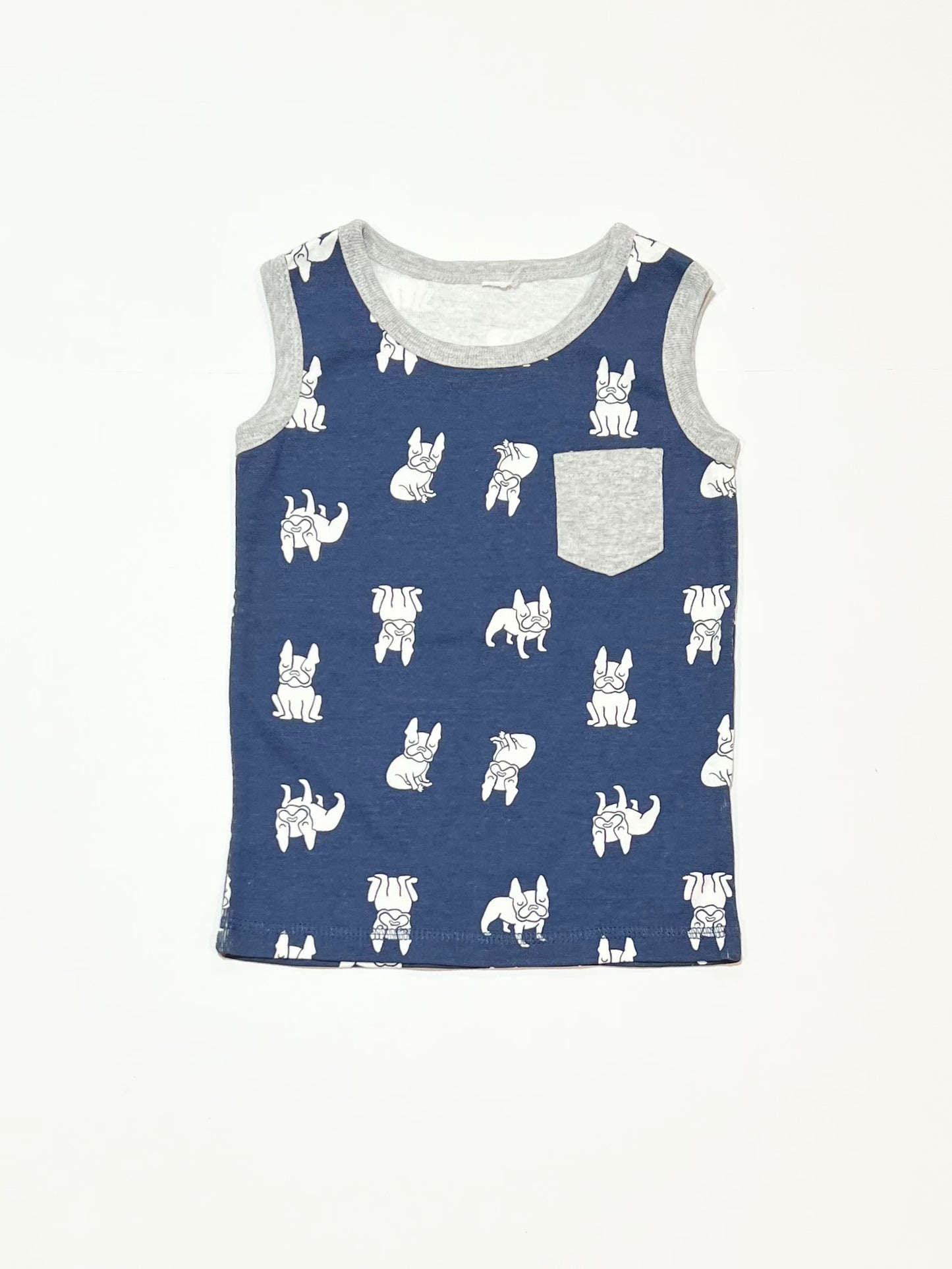 Puppy dog ribbed tank - Size 2