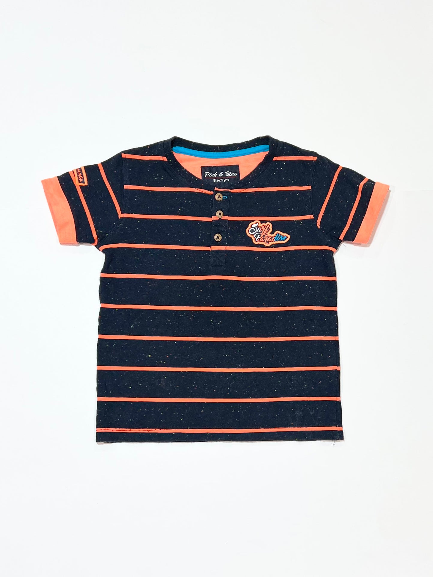 Striped henley tee - Size 2