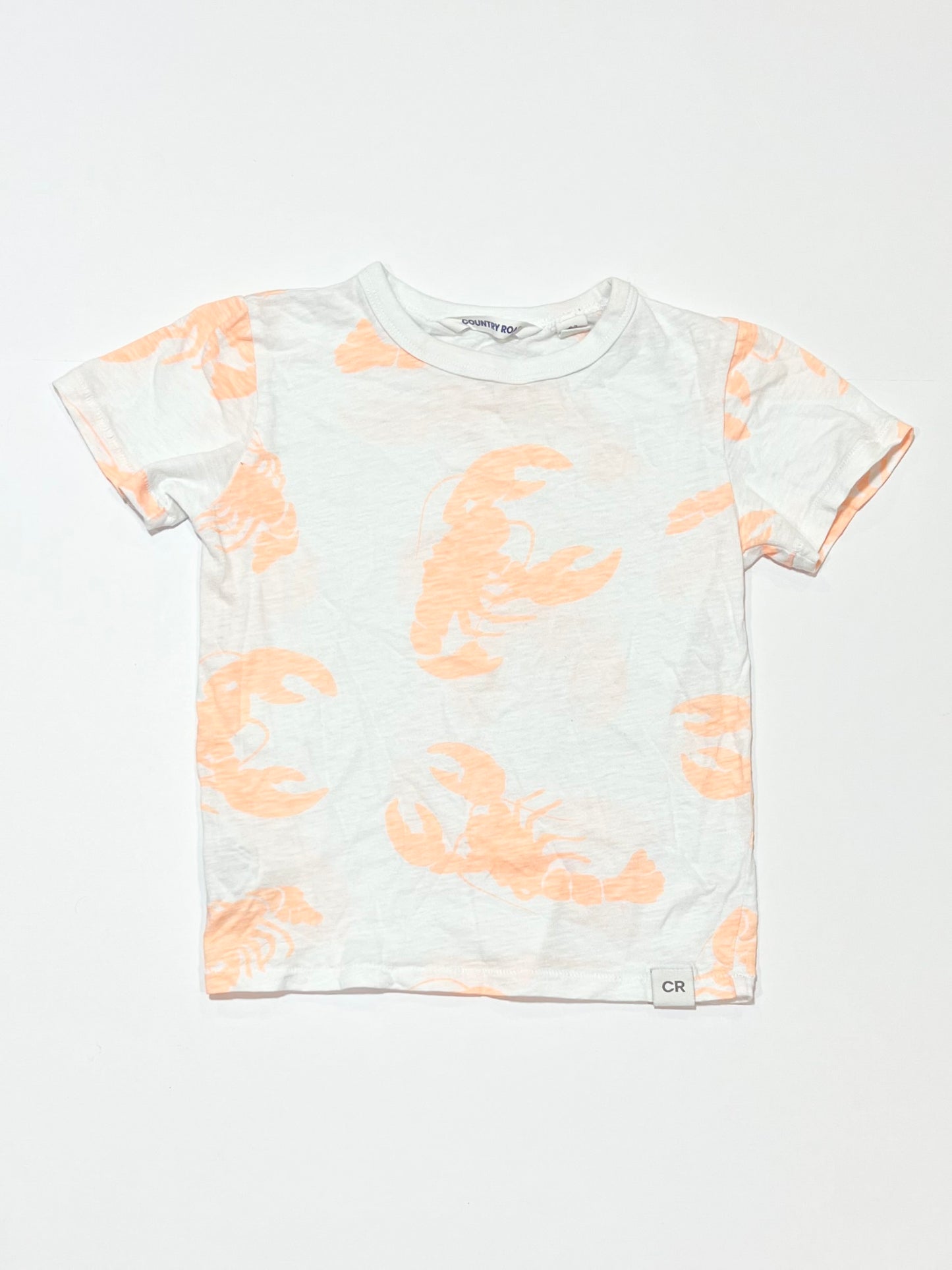 Fluro lobster tee - Size 2