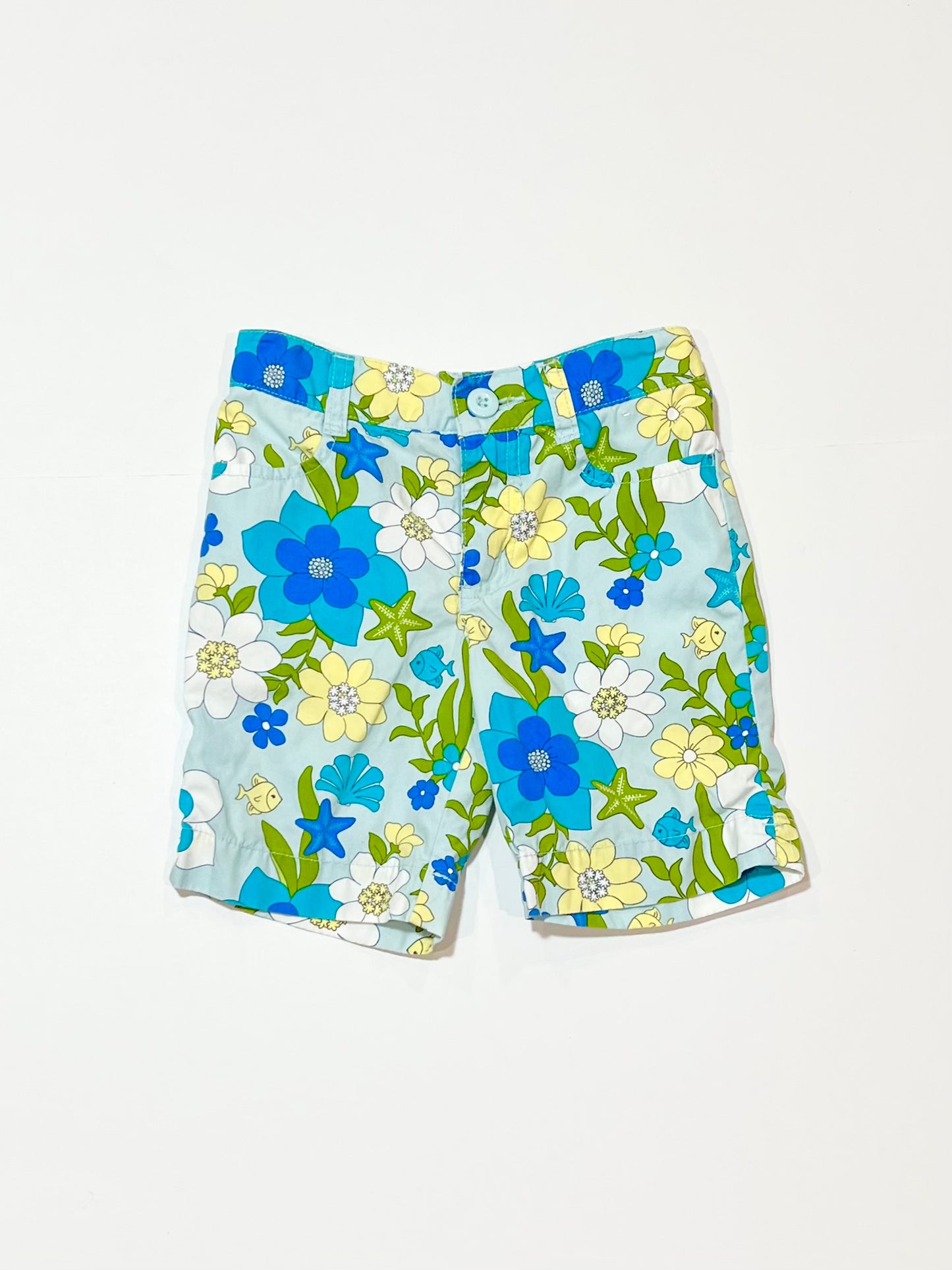 Floral fish shorts - Size 4