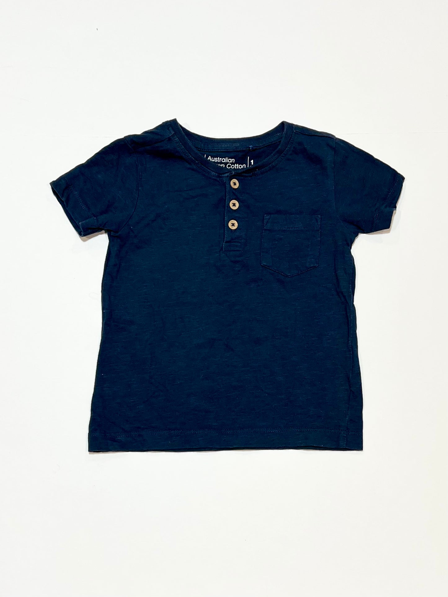 Navy henley tee - Size 1