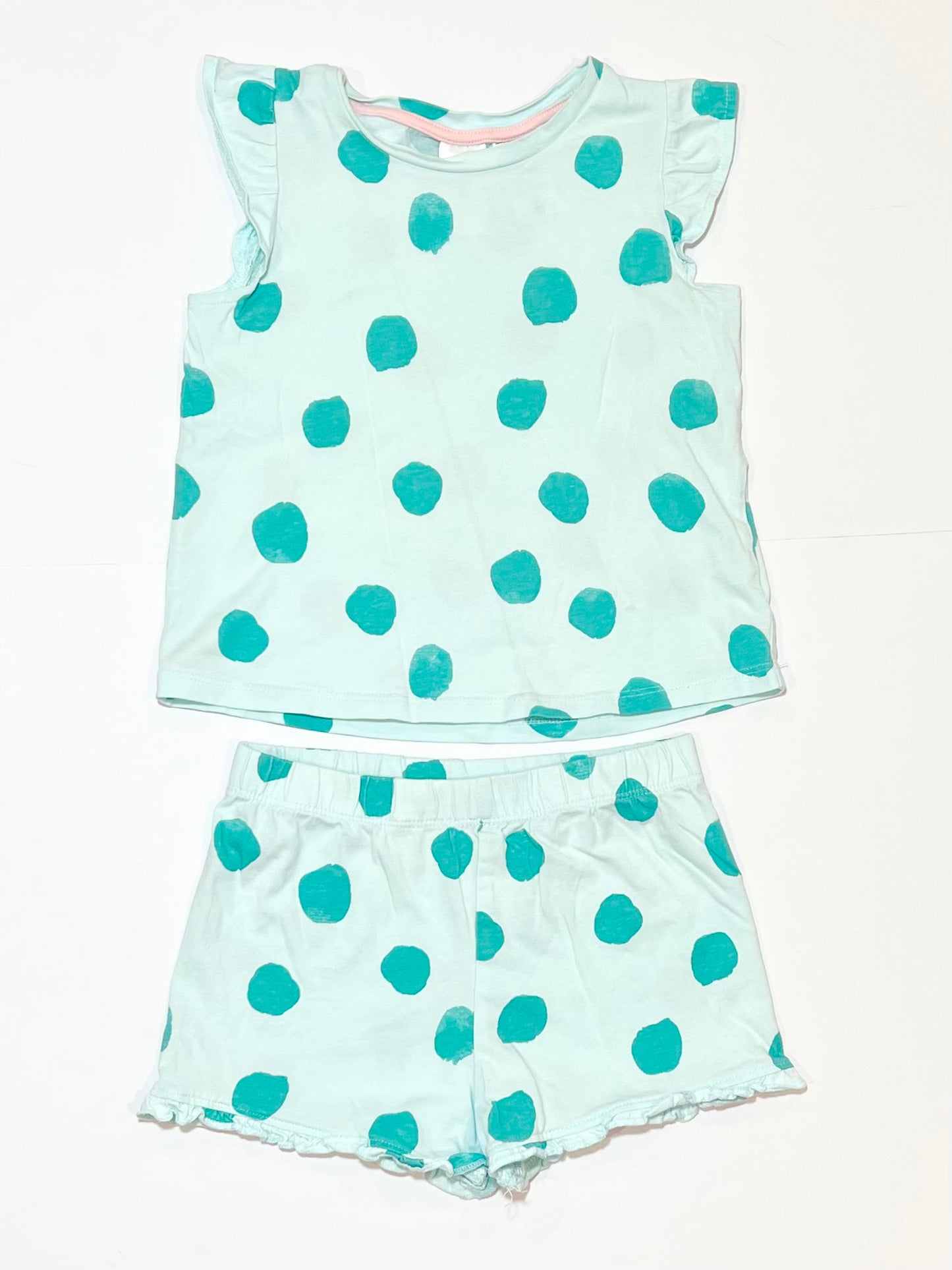 Green spot pyjamas - Size 2