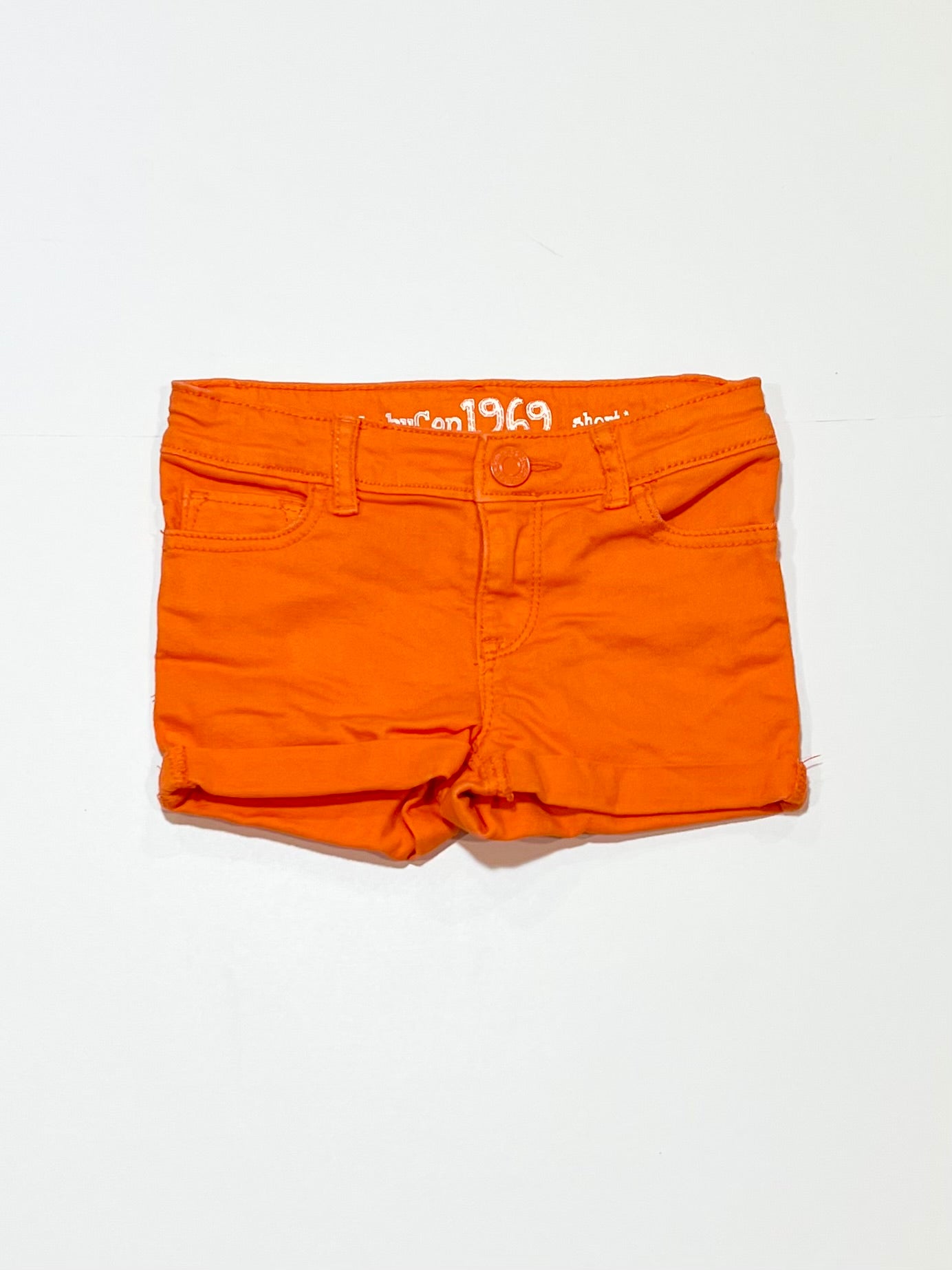 Orange denim shorts - Size 2