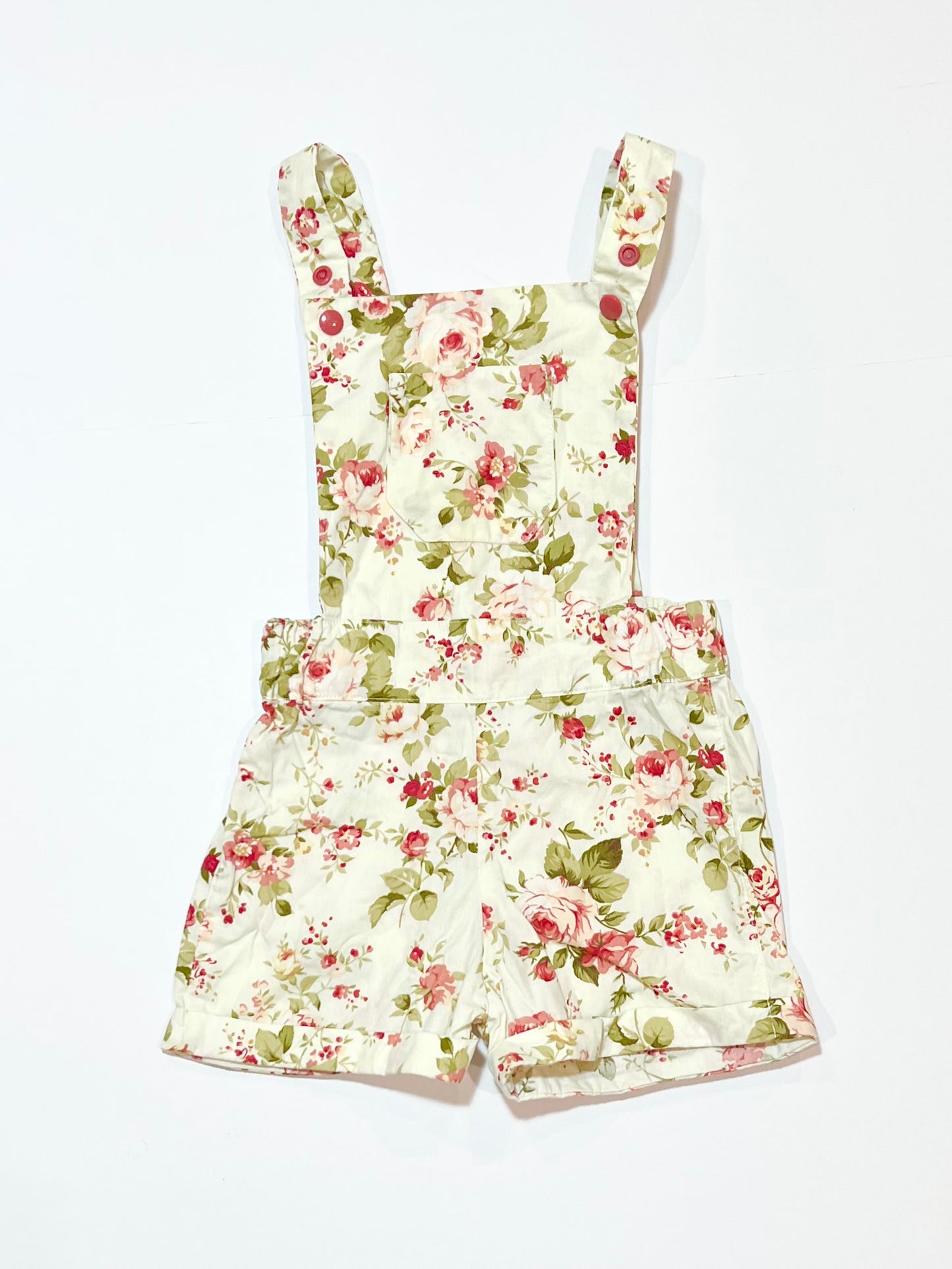 Floral cotton overalls - Size 2