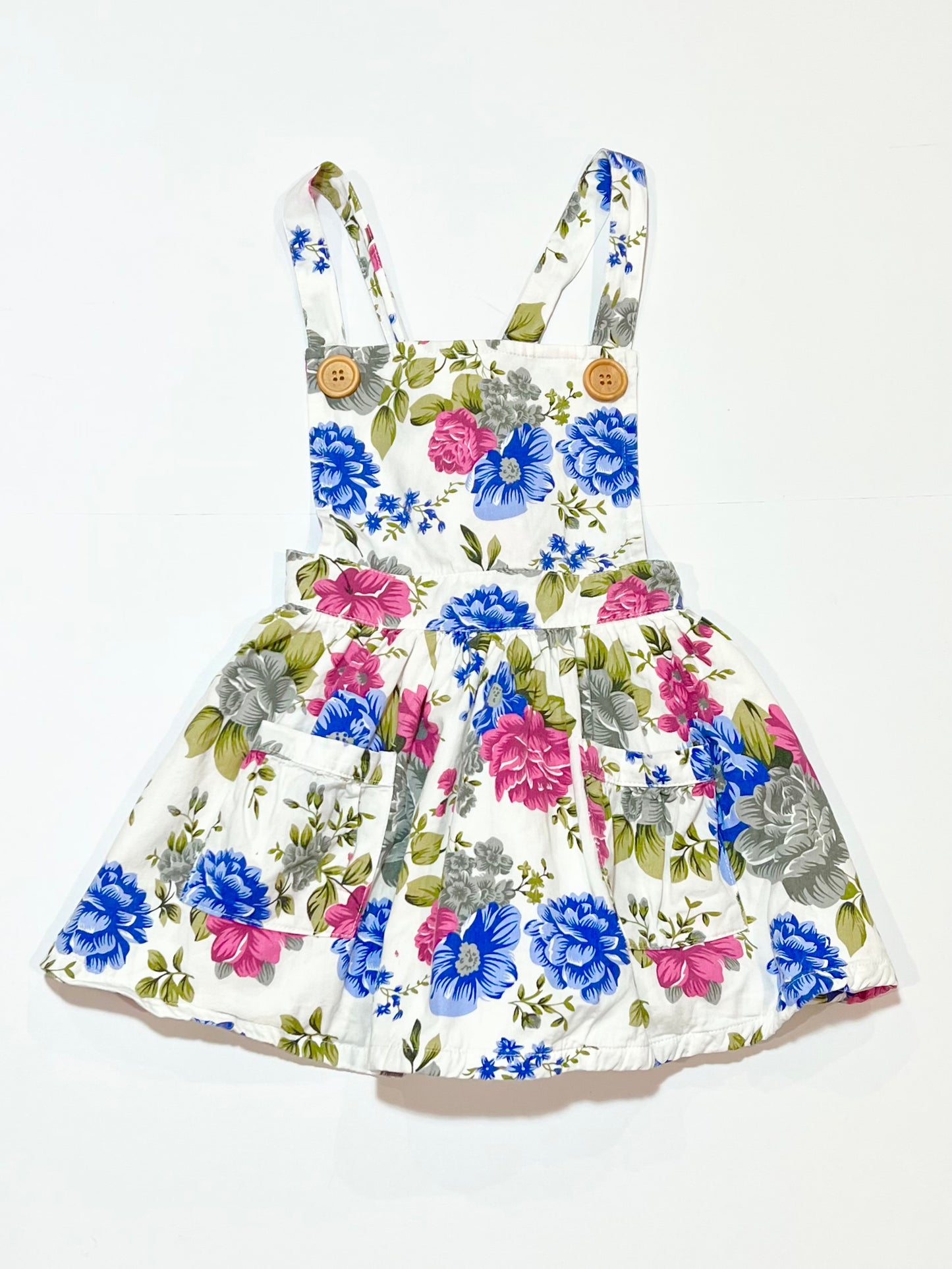 Floral pinafore - Size 2