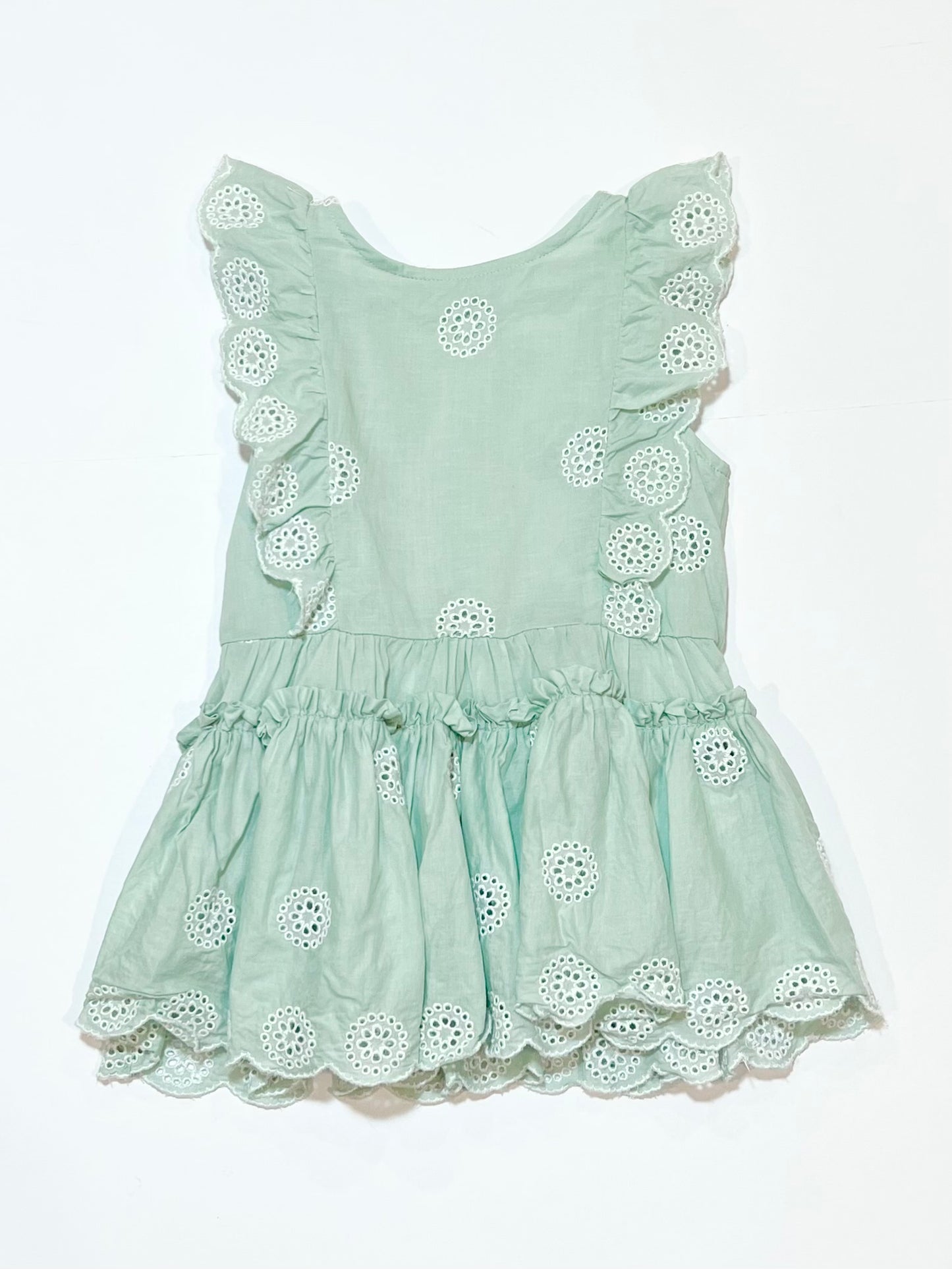 Green cutwork dress - Size 2
