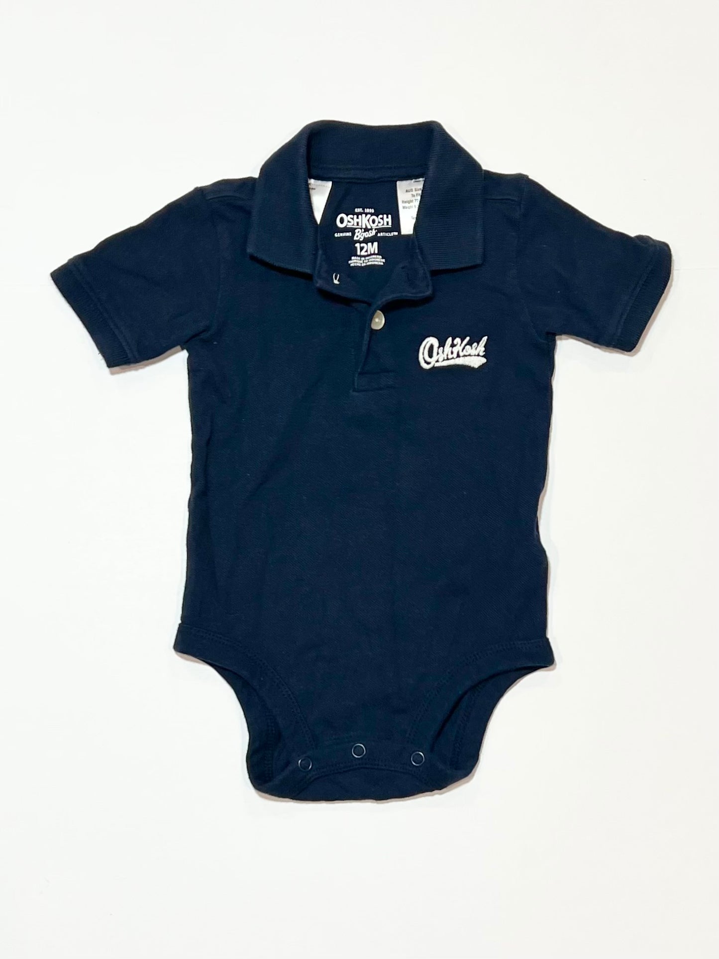 Navy polo bodysuit - Size 0