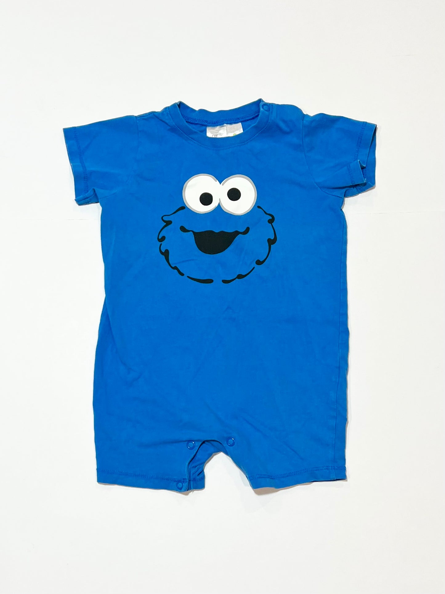 Cookie Monster romper - Size 6-9 months