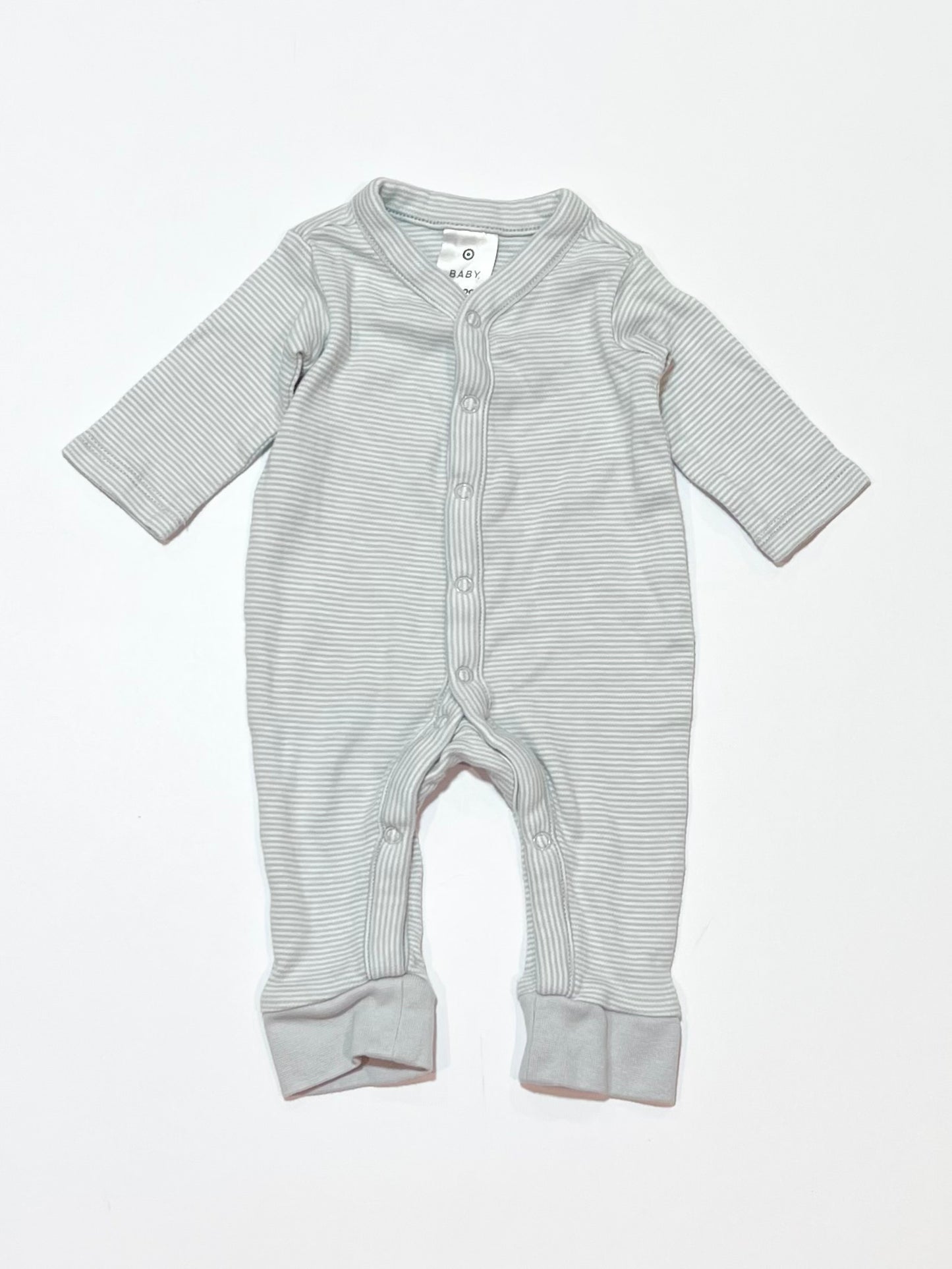Grey striped onesie - Size 00000
