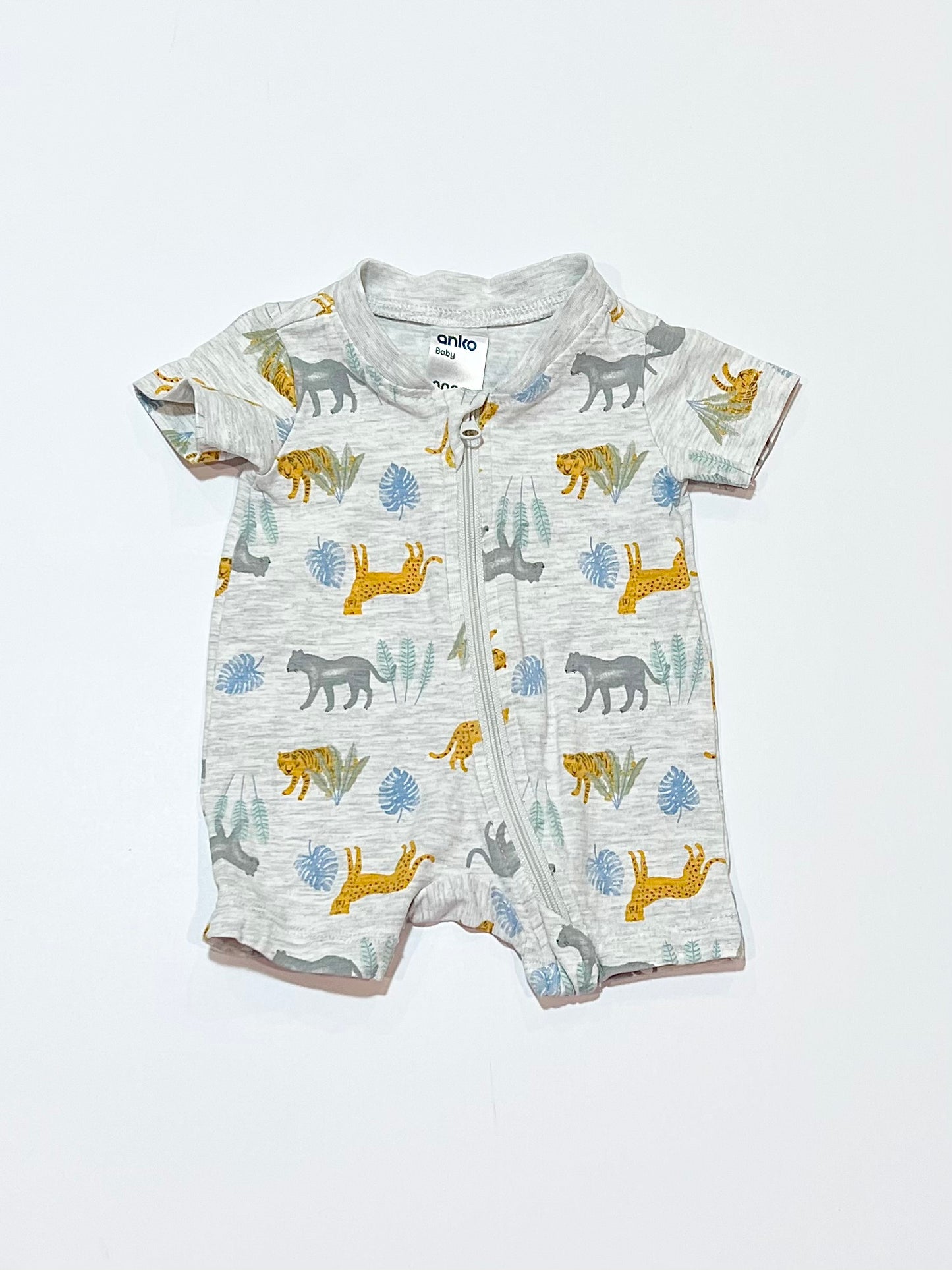 Animals zip romper - Size 00000