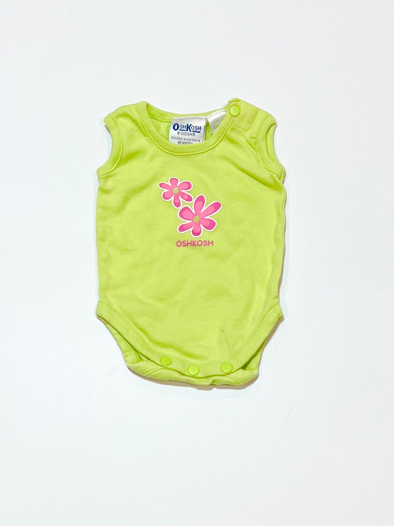 Green flower bodysuit - Size 0000