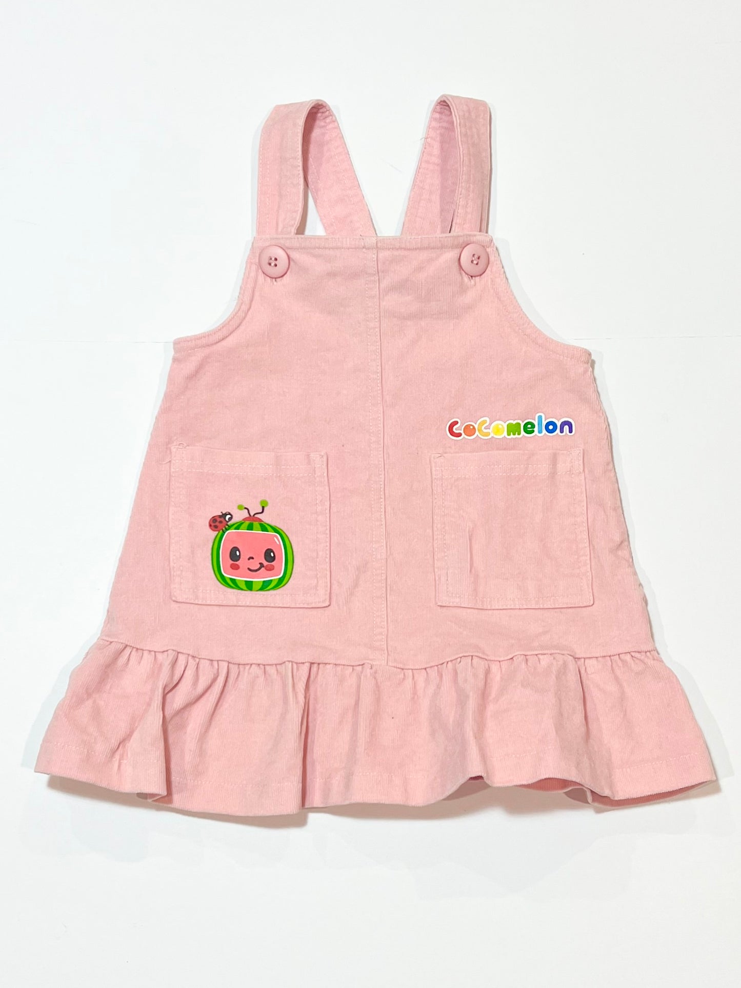 Pink corduroy pinafore - Size 2