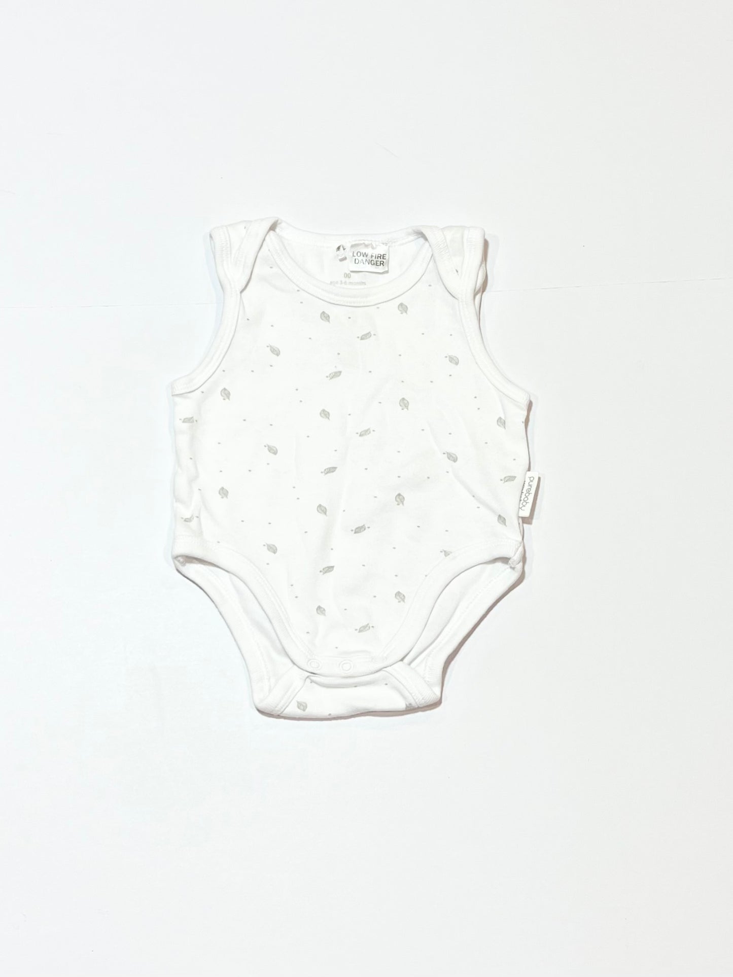 Grey leaf bodysuit - Size 00