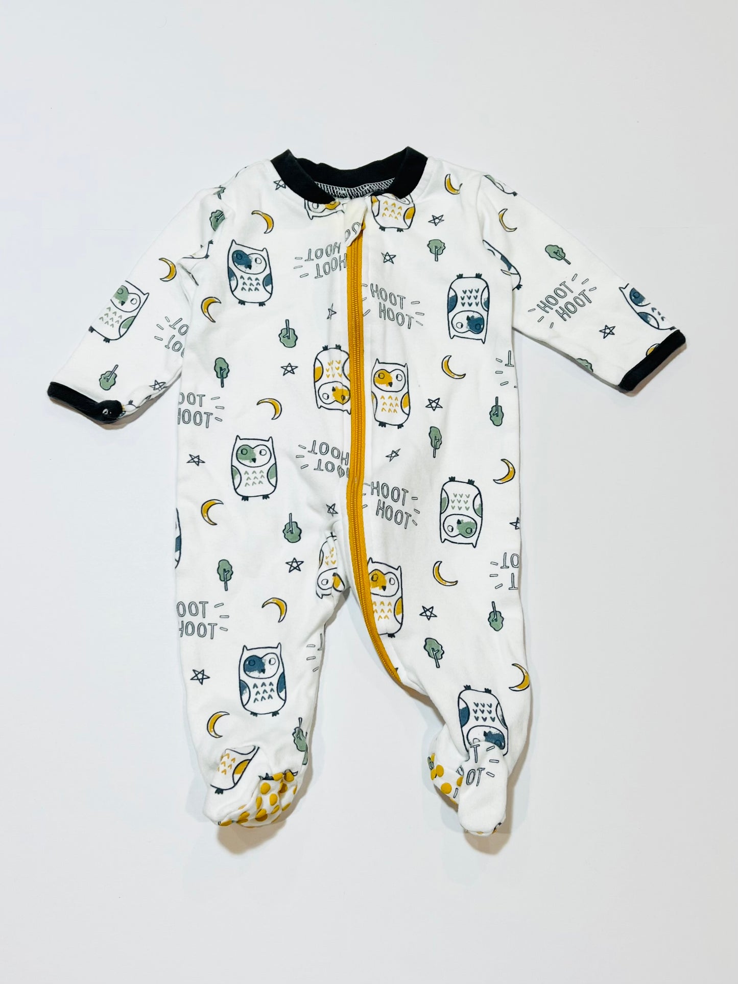 Owls zip onesie - Size 0000