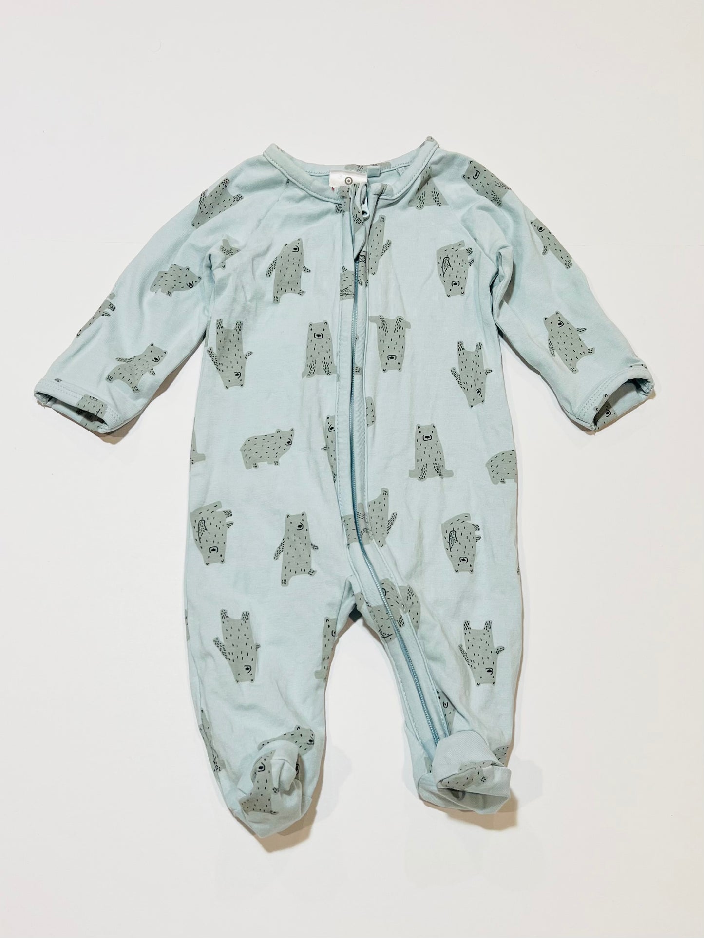 Bear zip onesie - Size 0000