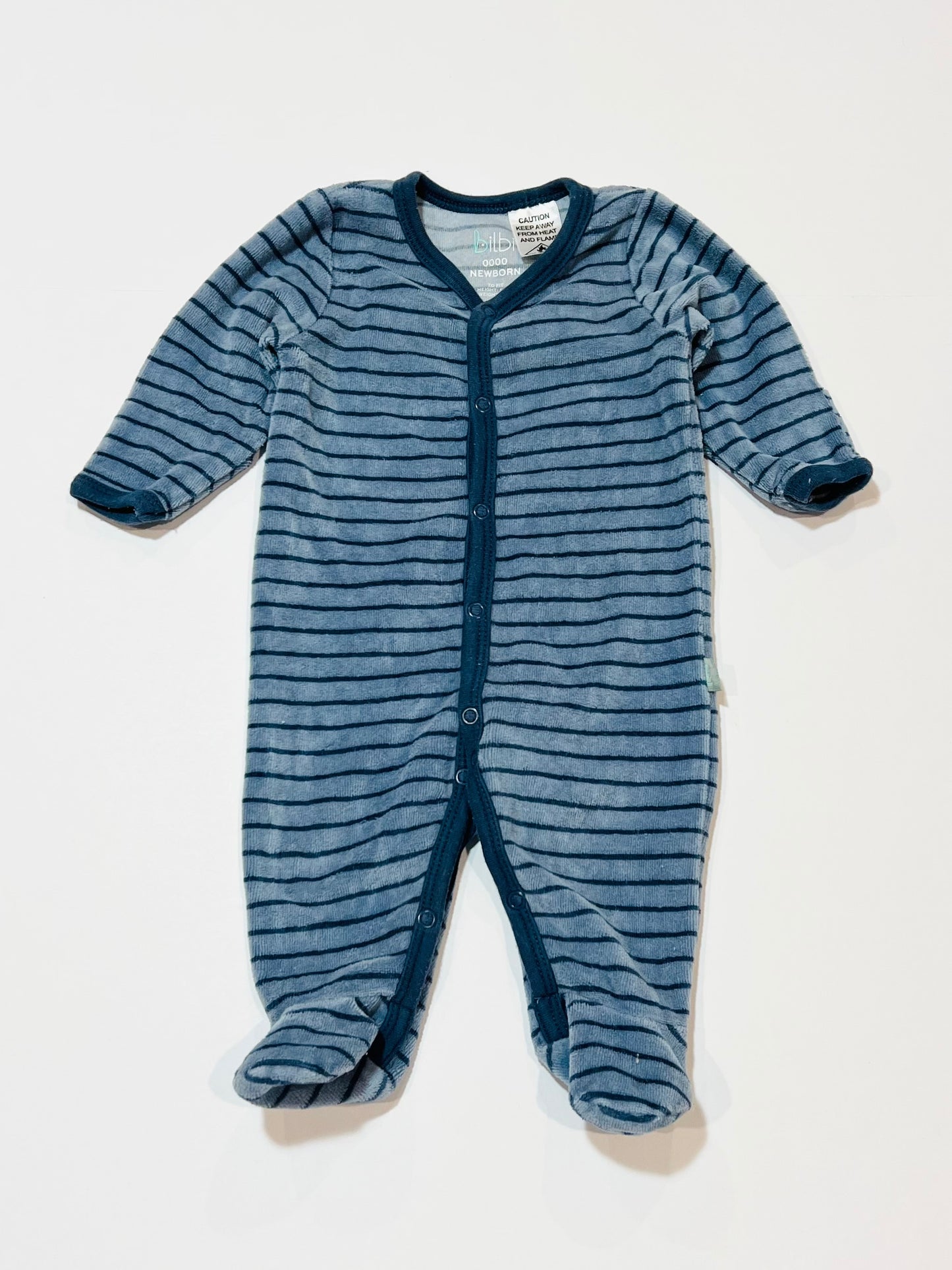 Striped velour onesie - Size 0000