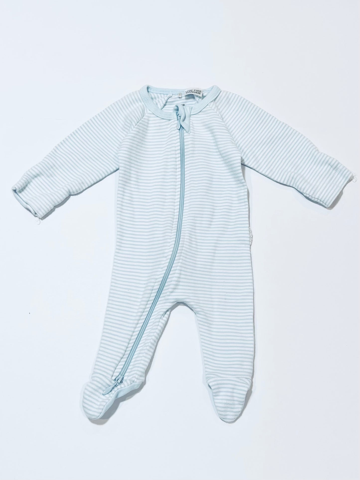Striped zip onesie - Size 0000