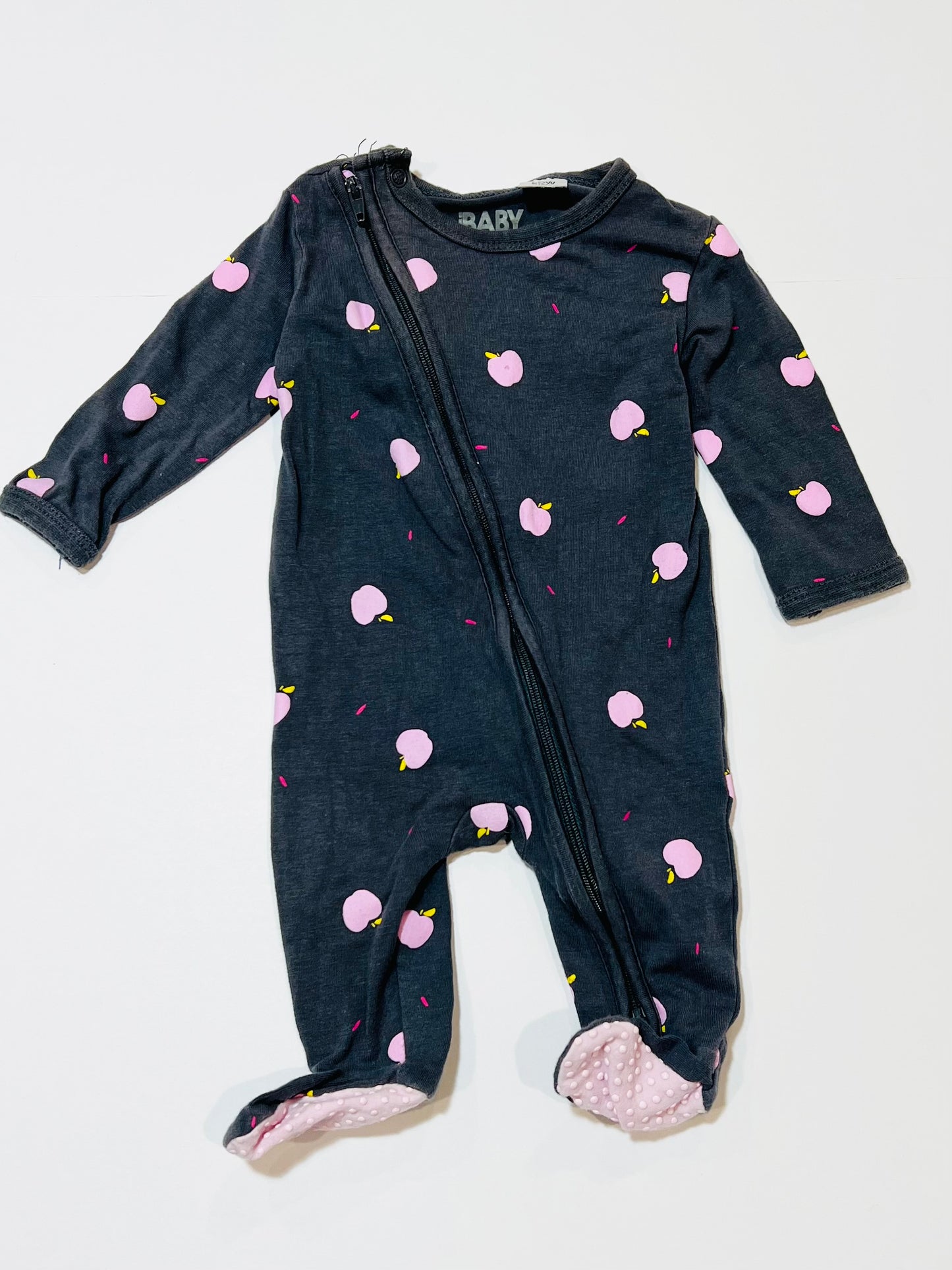 Grey apples onesie - Size 0000