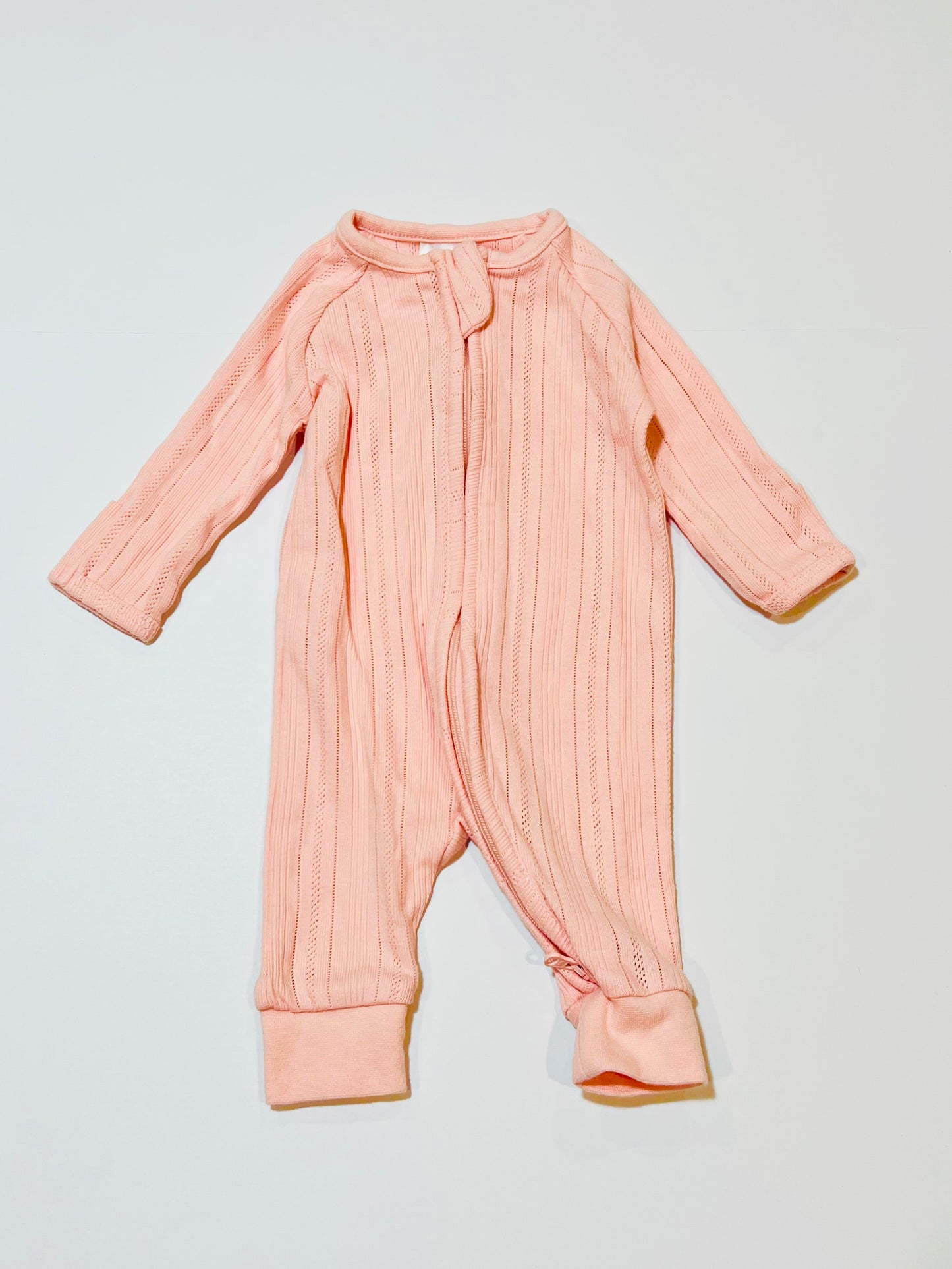 Pink zip onesie - Size 0000