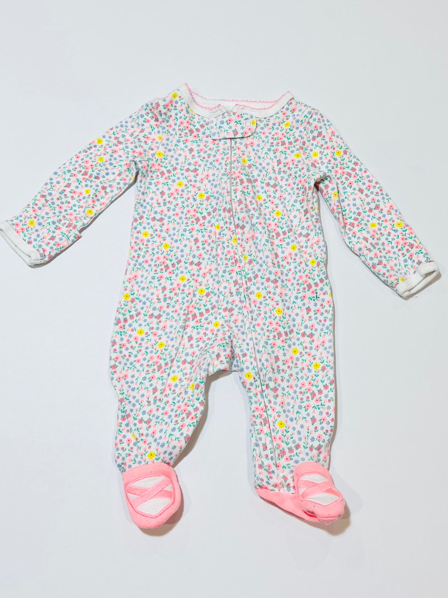 Floral zip onesie - Size 0000