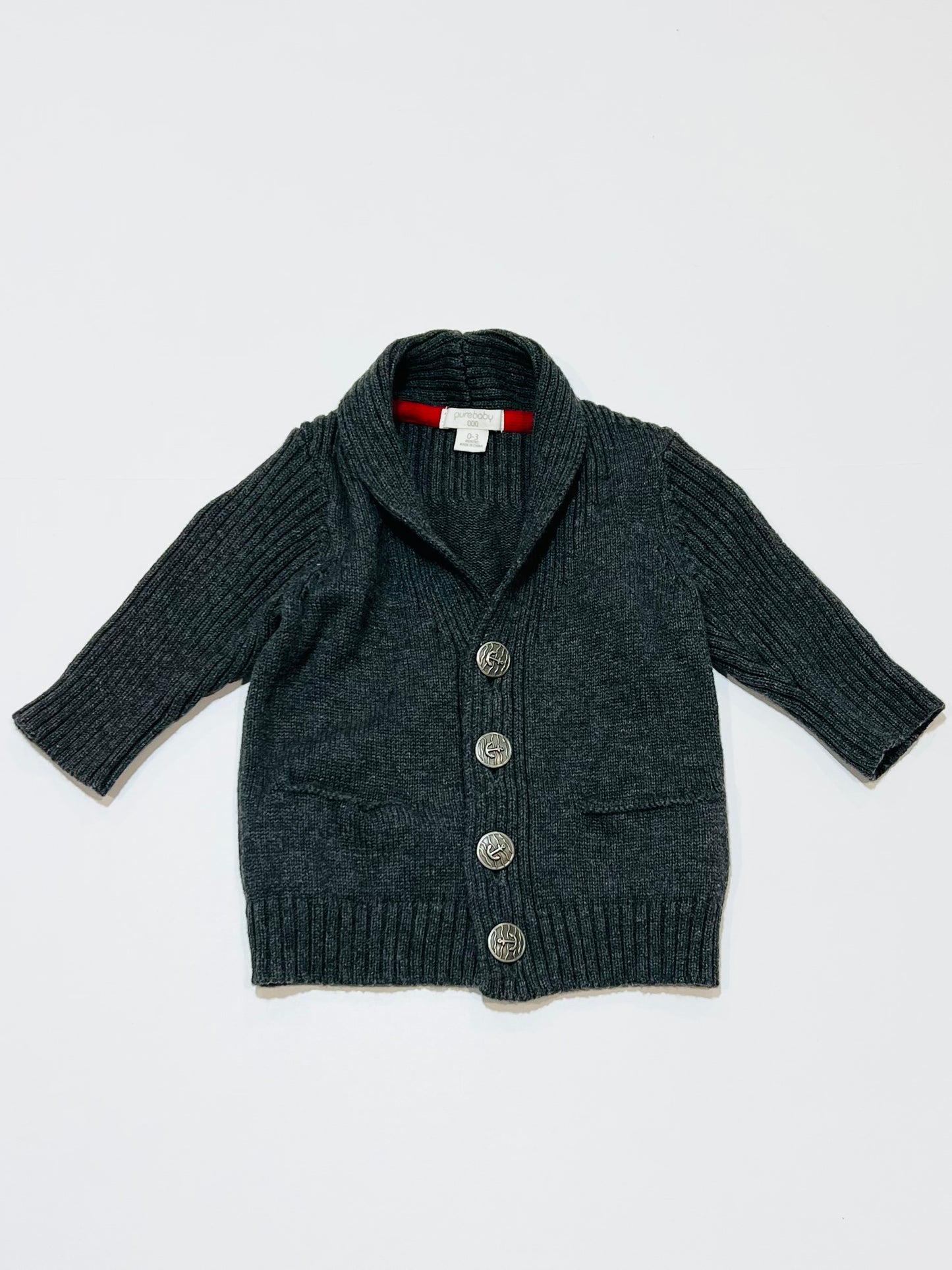 Grey knit cardigan - Size 000