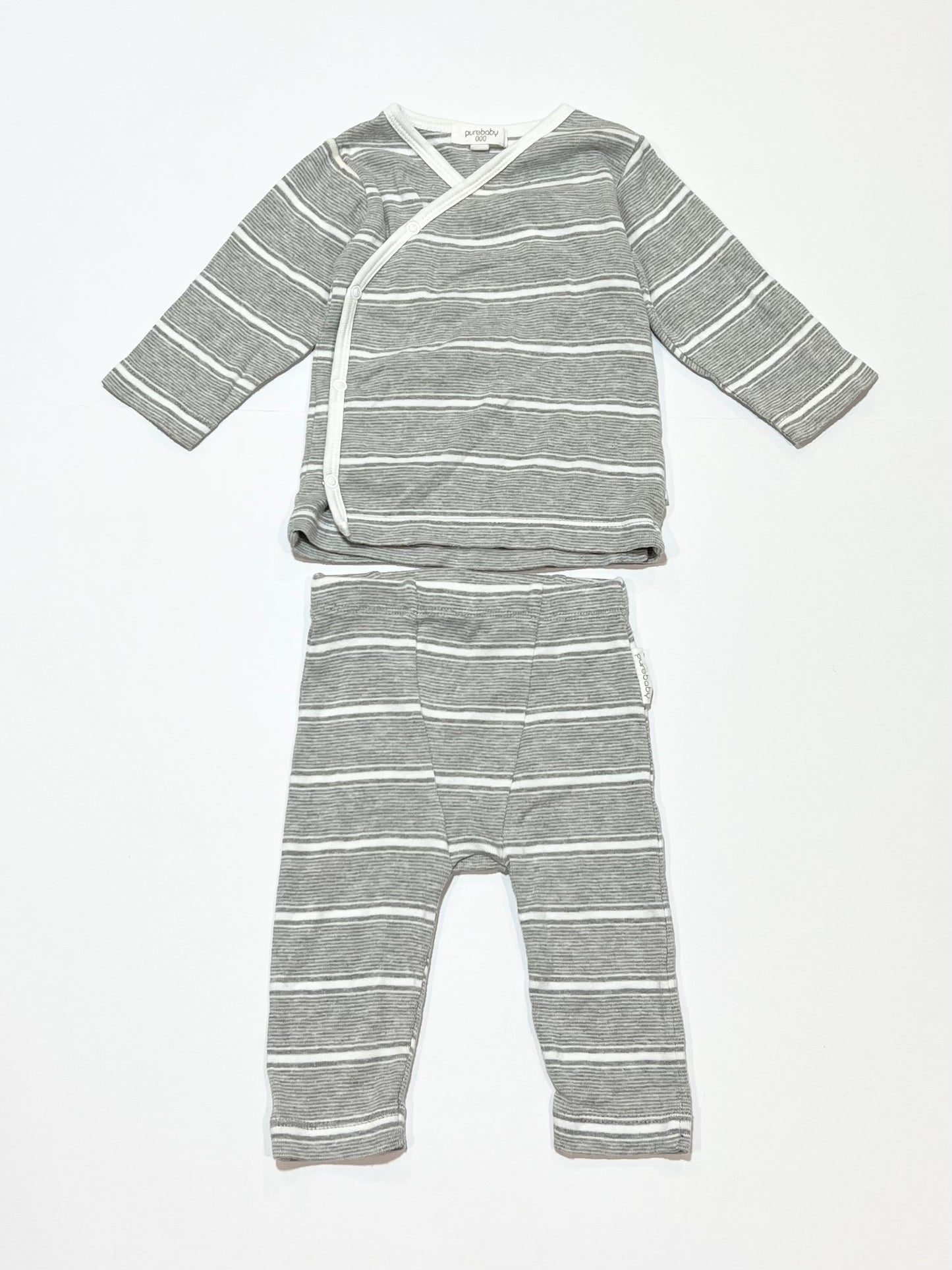 Grey striped set - Size 000