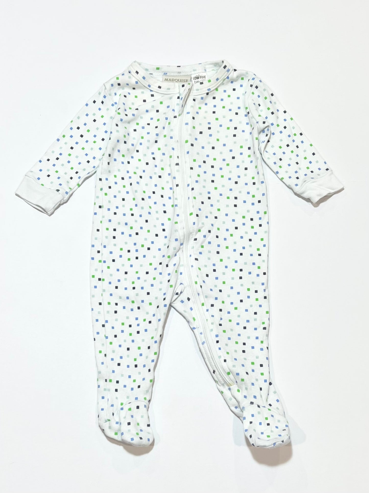 Squares zip onesie - Size 000
