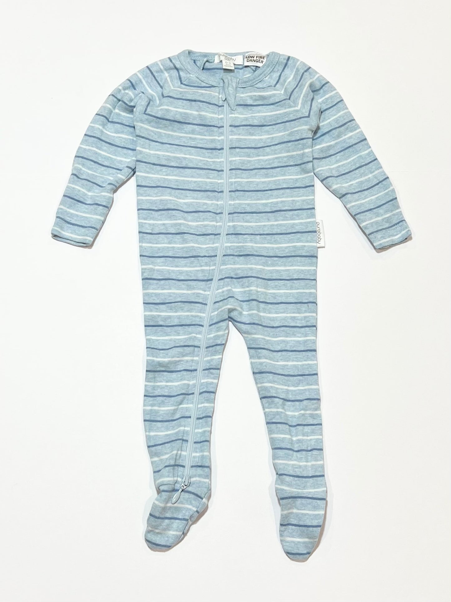 Striped zip onesie - Size 000