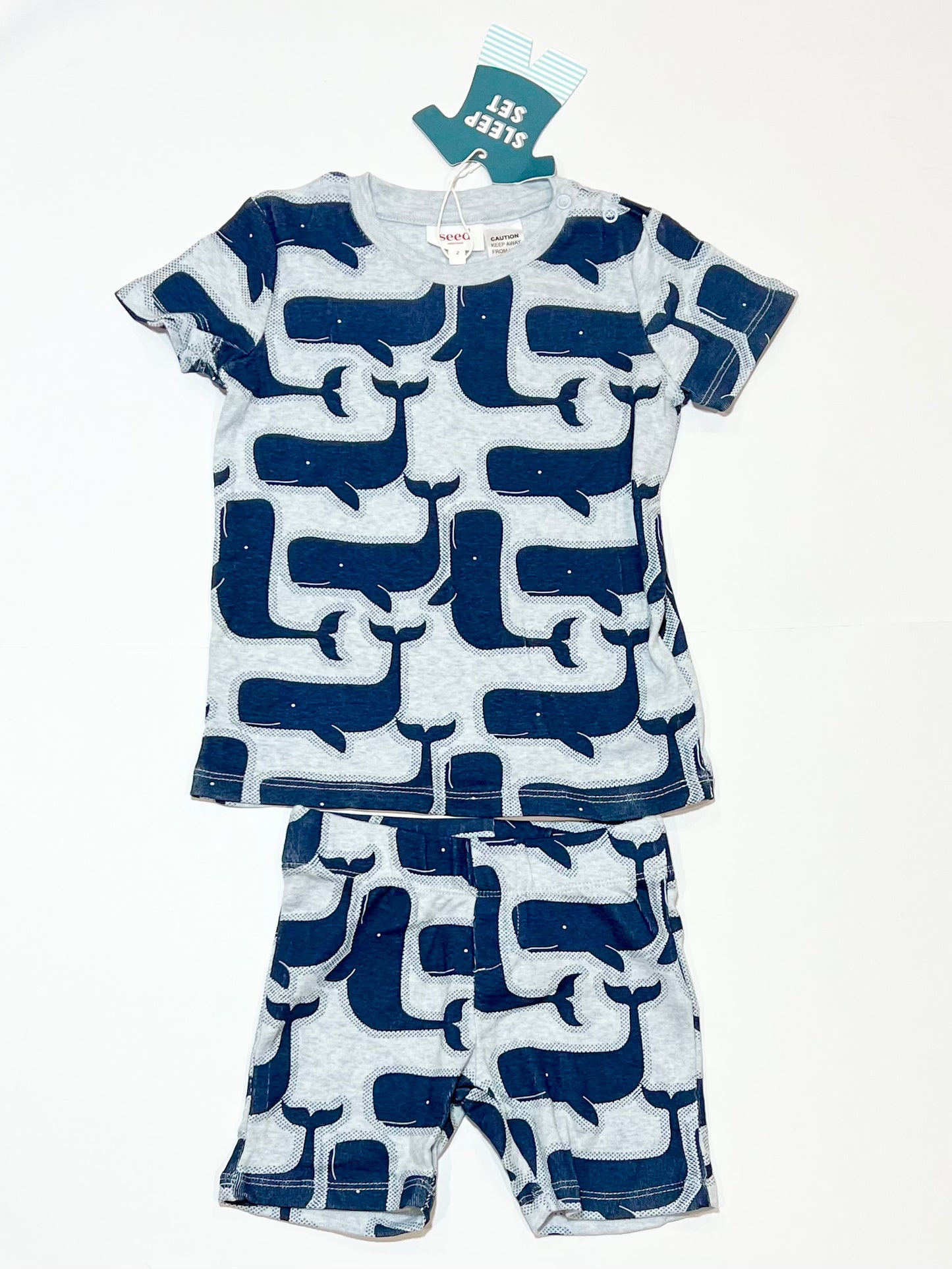 Whale pyjamas brand new - Size 2