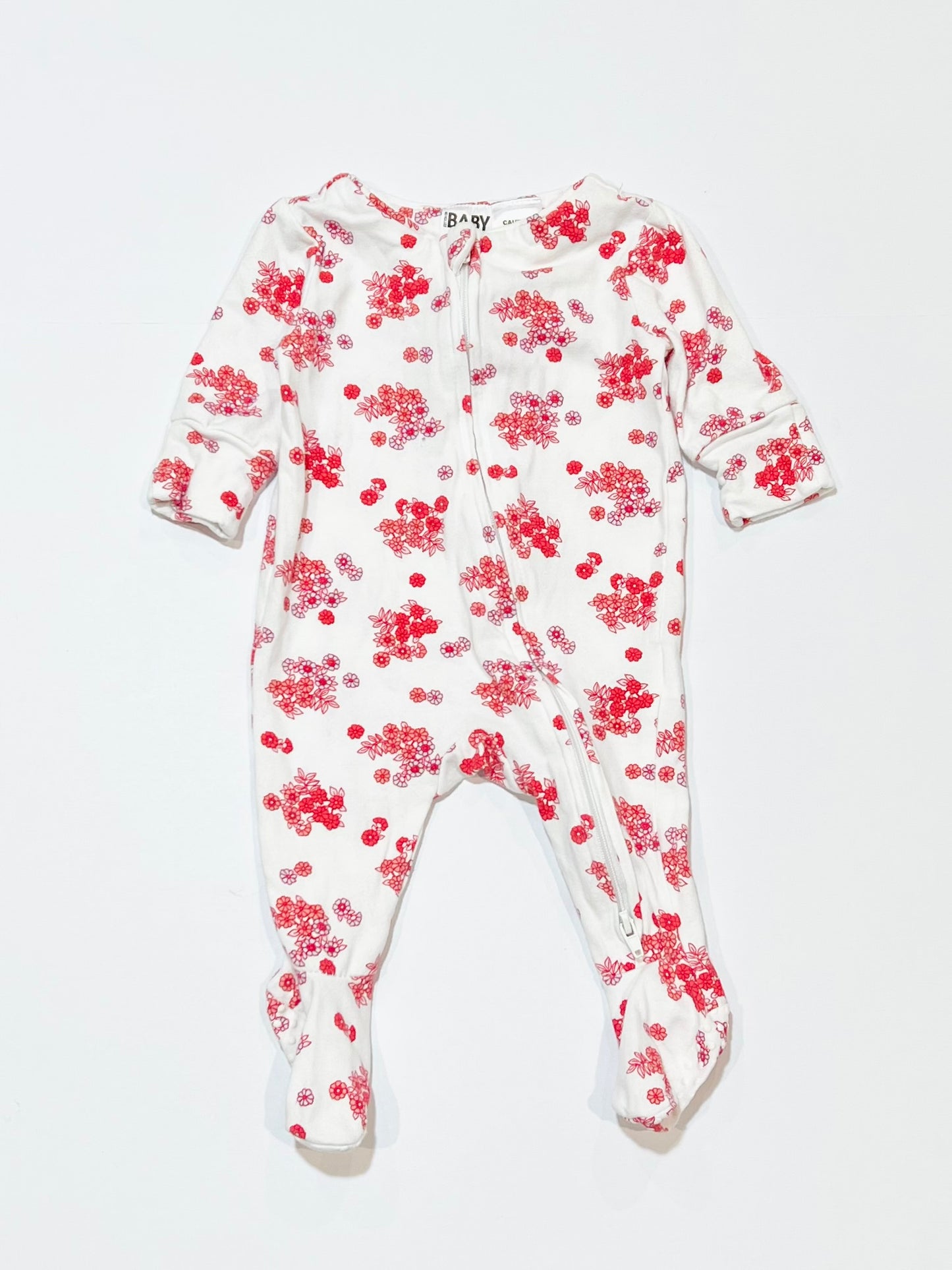 Floral zip onesie - Size 0000