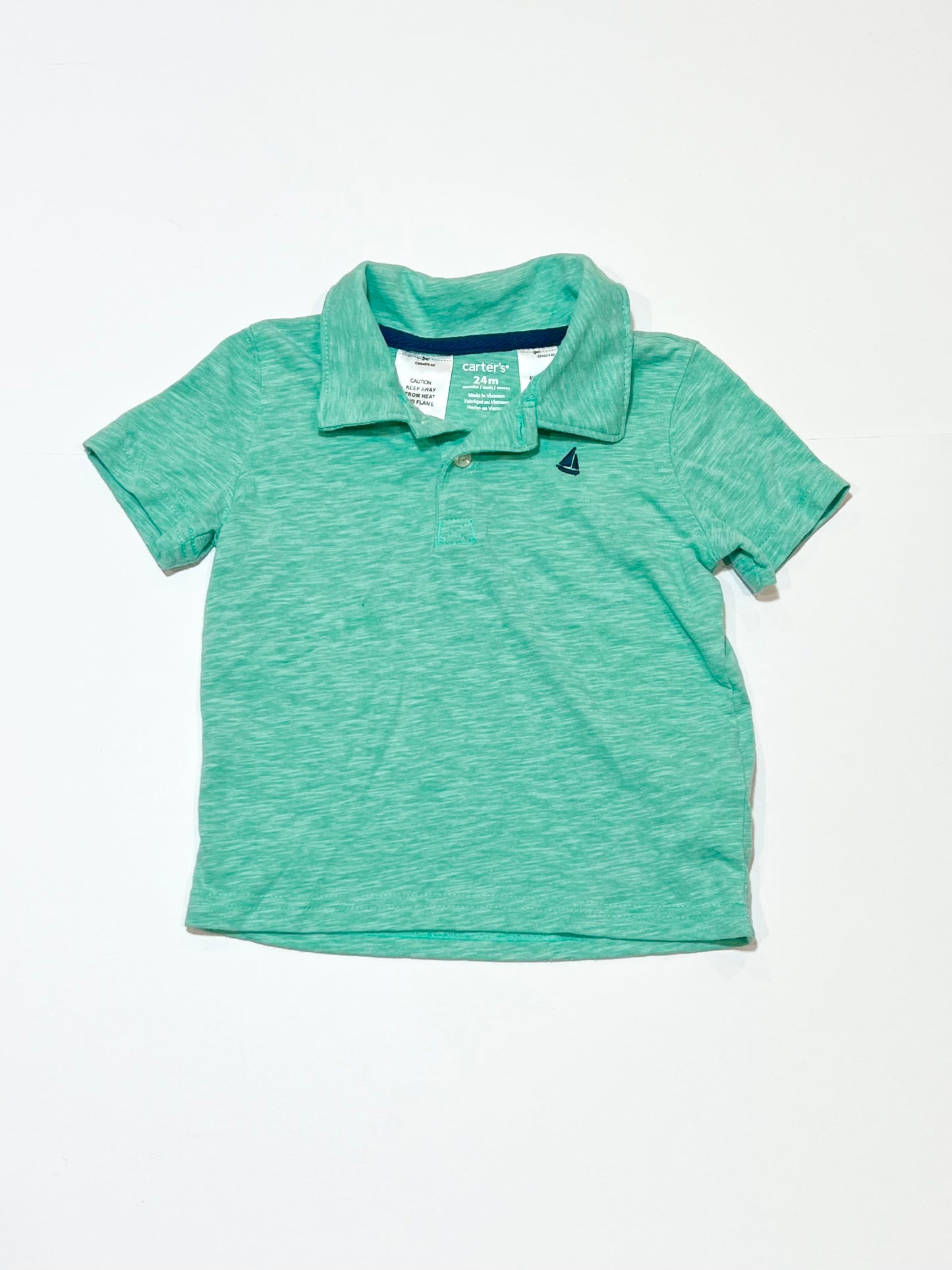 Green polo top - Size 2