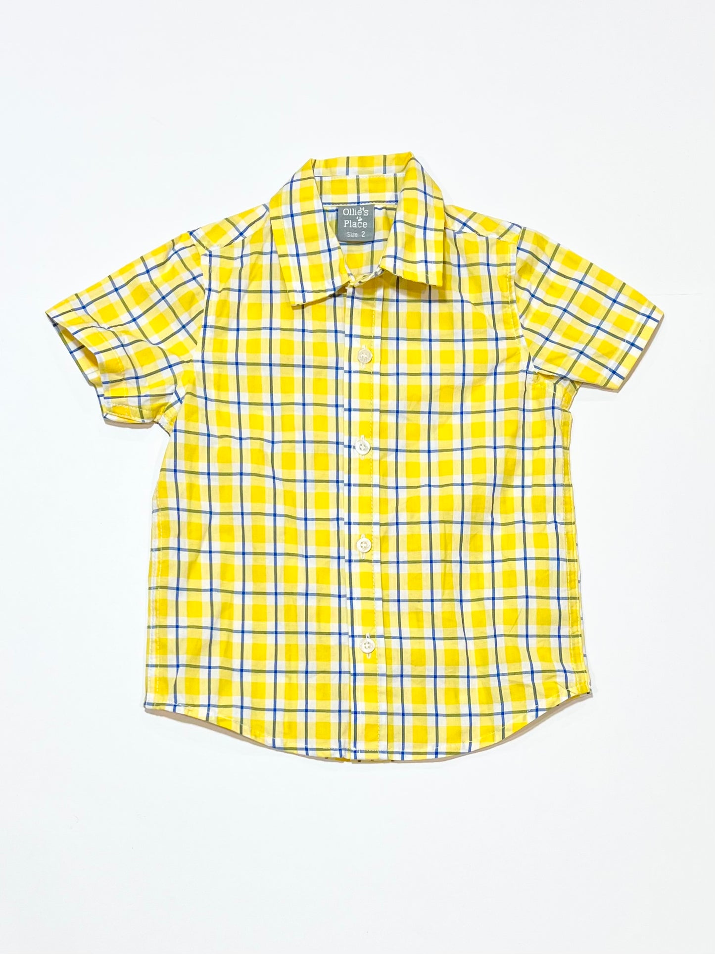 Yellow checkered shirt - Size 2
