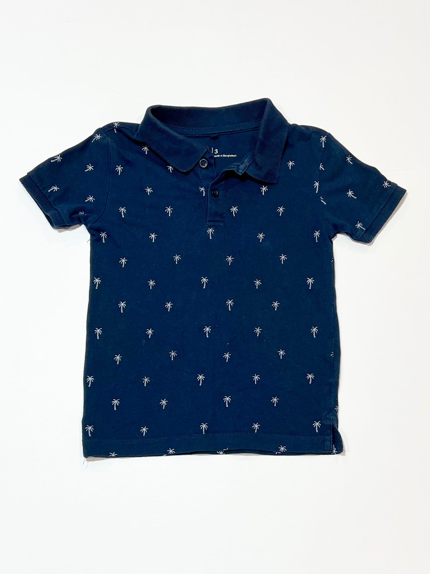 Navy palms polo top - Size 3