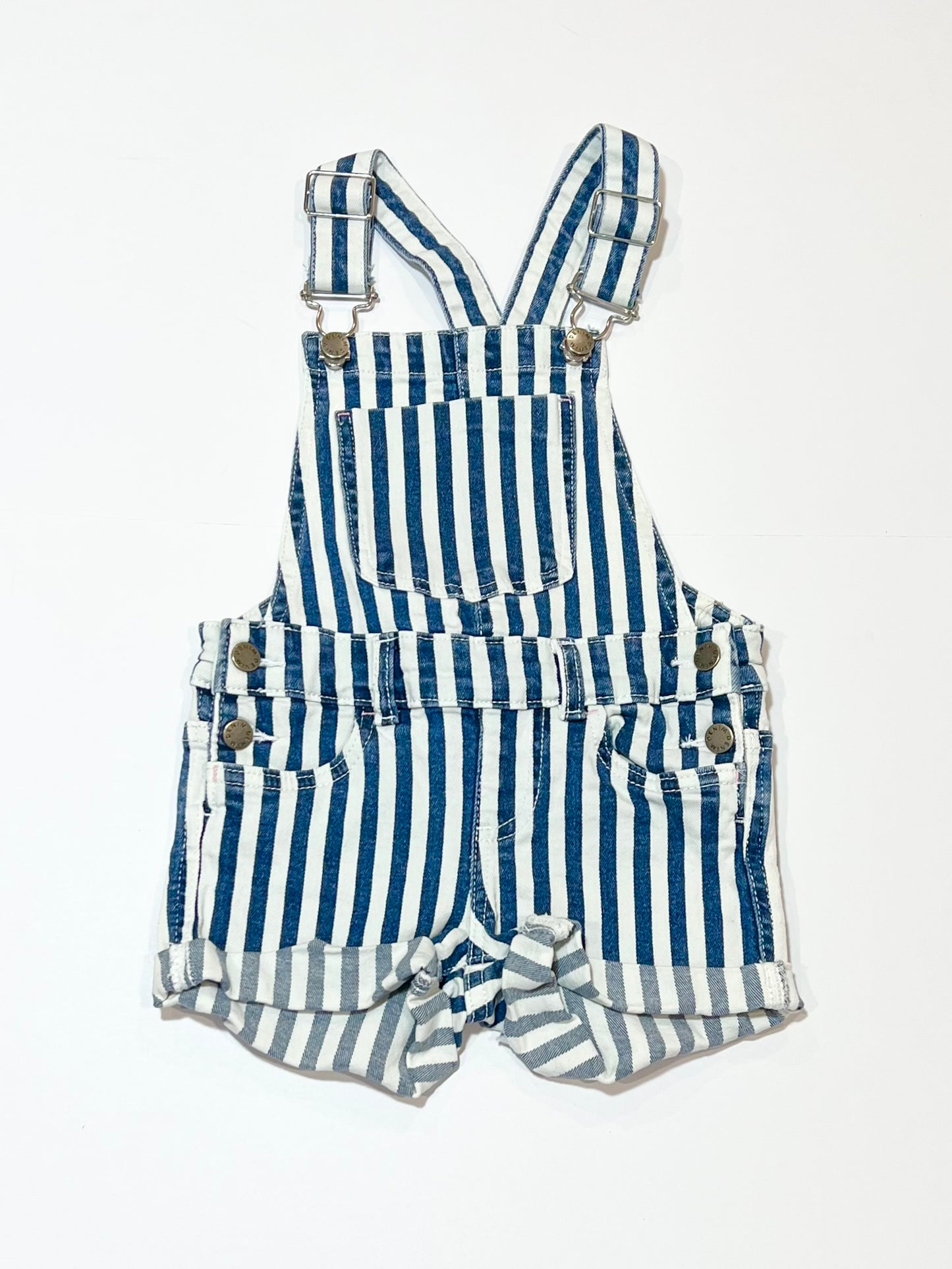 Striped denim overalls - Size 3