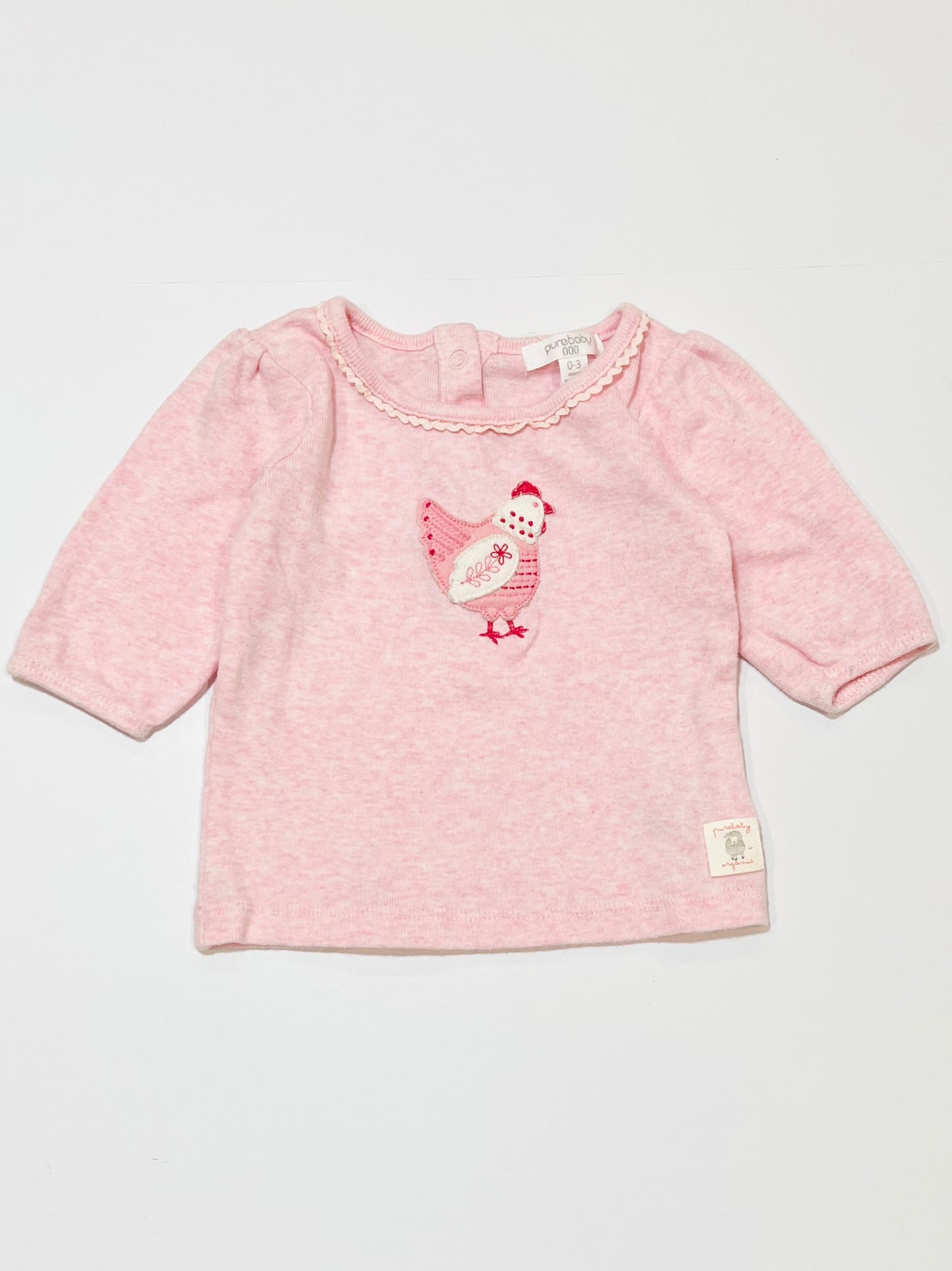 Pink chicken top - Size 000