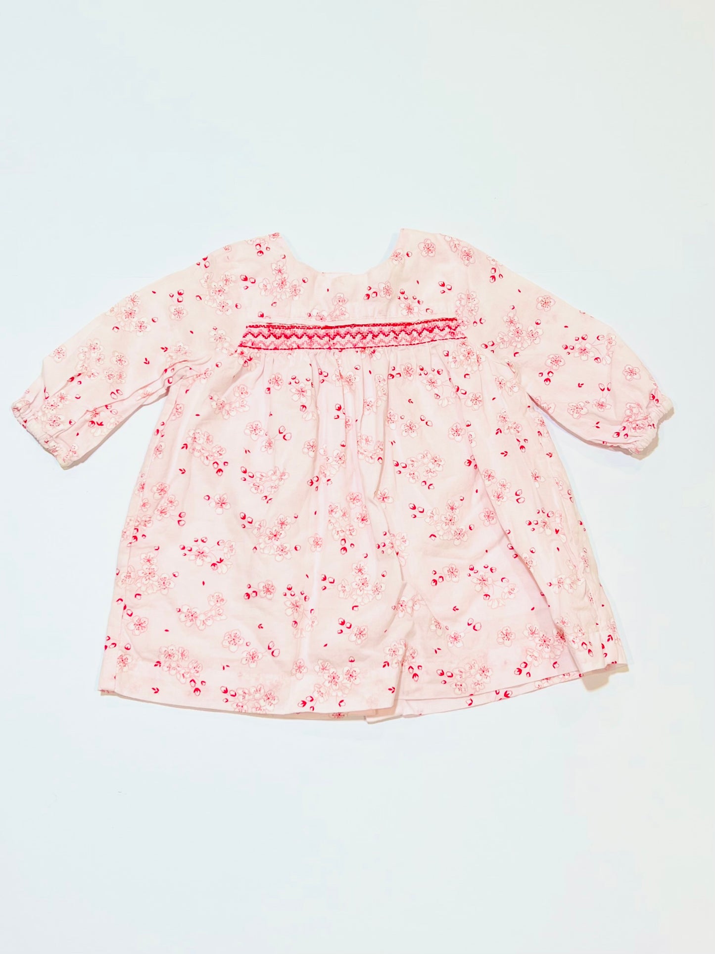 Smocked cotton dress - Size 000