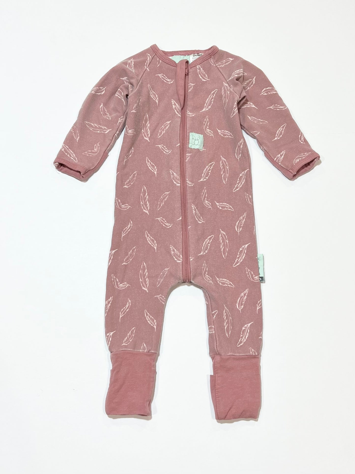 Feather 1.0 tog zip onesie - Size 000