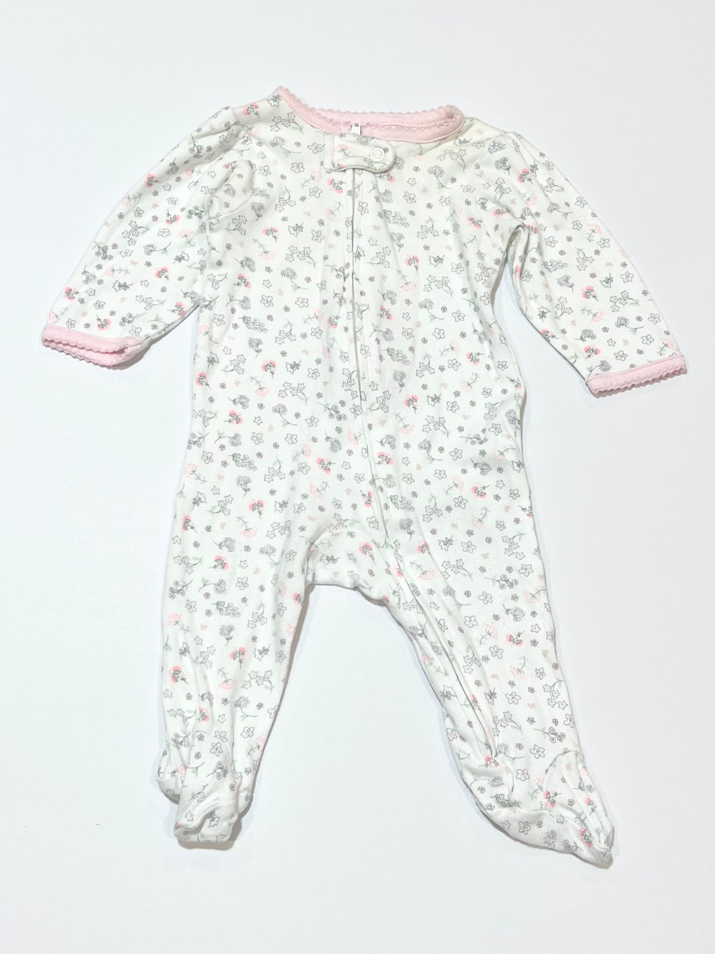 Flower zip onesie - Size 000