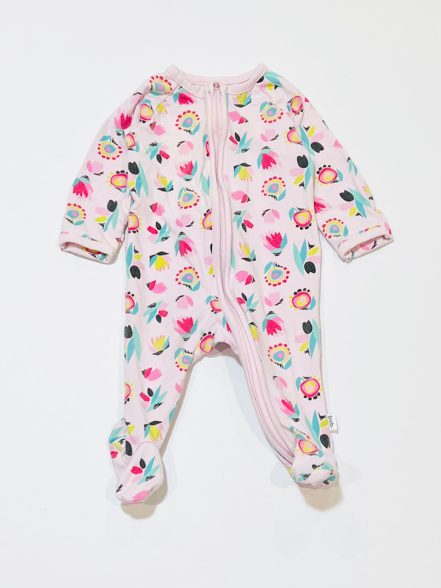 Pink zip onesie - Size 000