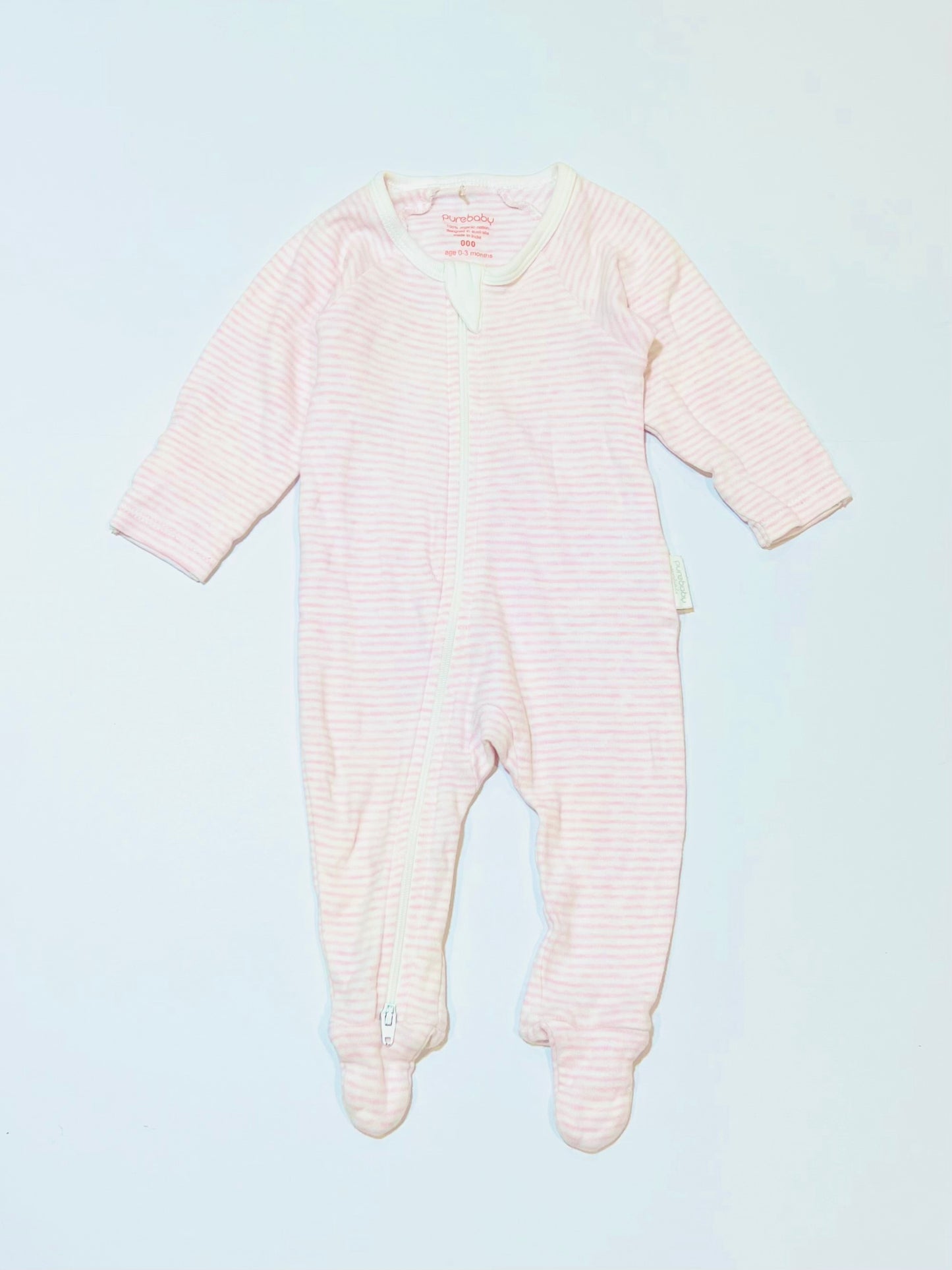 Striped zip onesie - Size 000