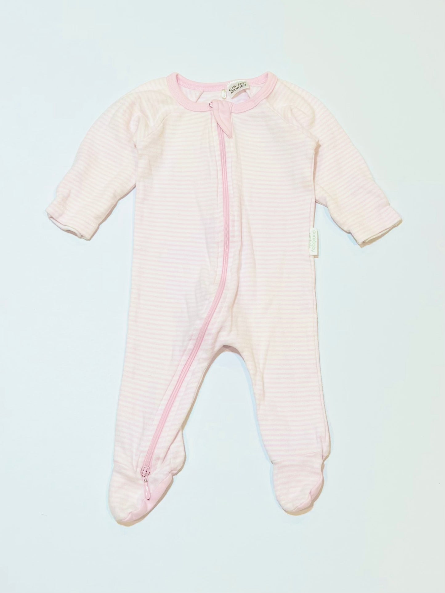 Striped zip onesie - Size 000
