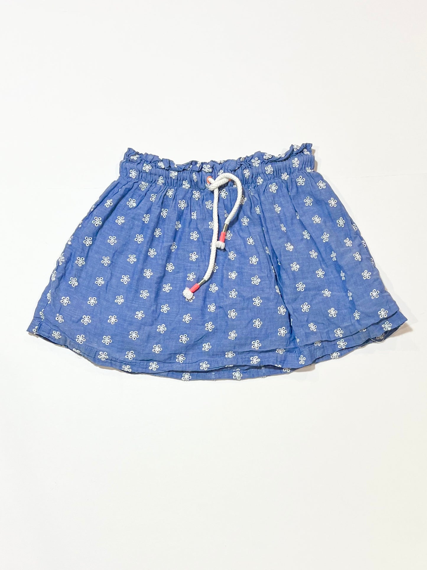 Blue broderie skirt - Size 4