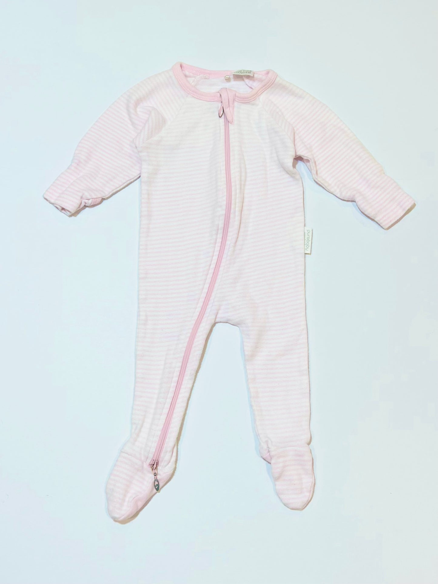 Striped zip onesie - Size 000