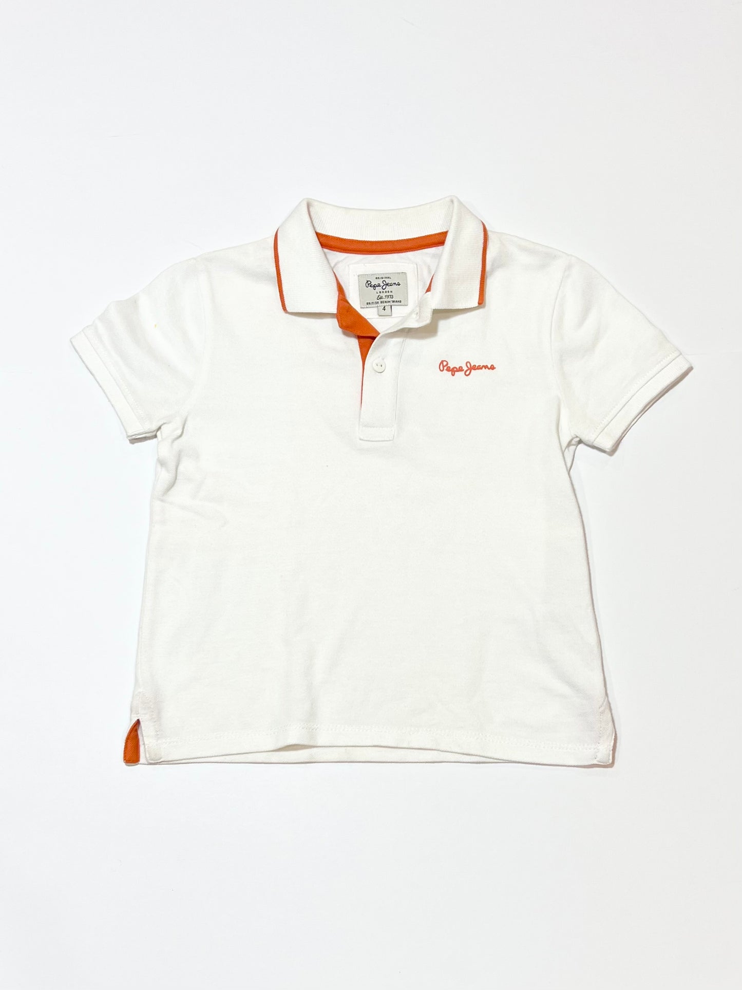 White polo top - Size 4