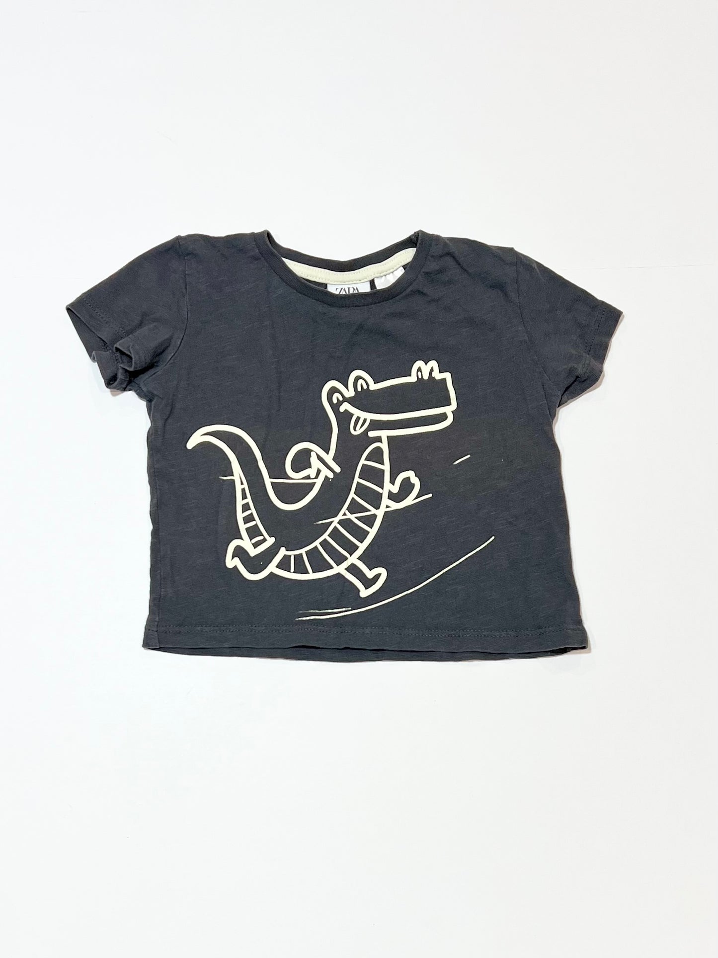 Grey croc tee - Size 6-9 months