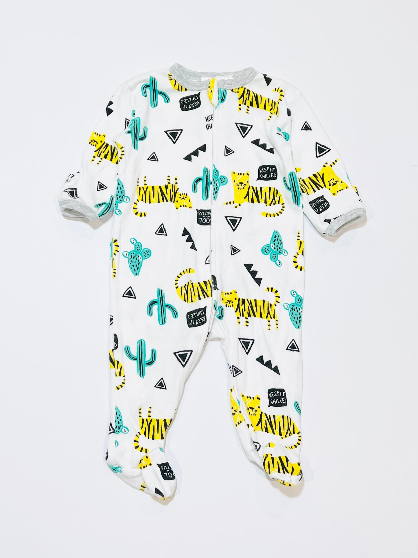 Tiger zip onesie - Size 00