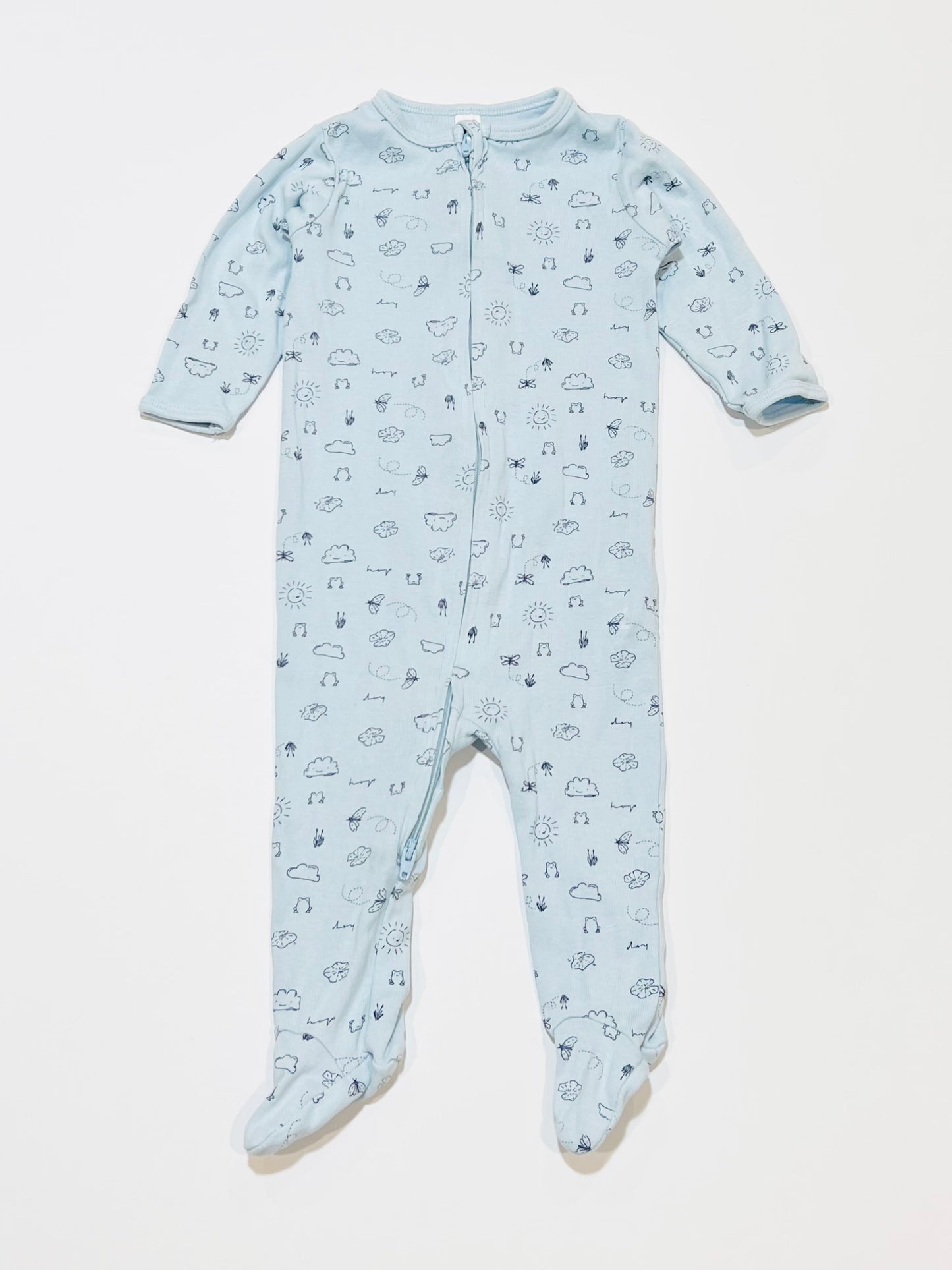 Blue zip onesie - Size 00