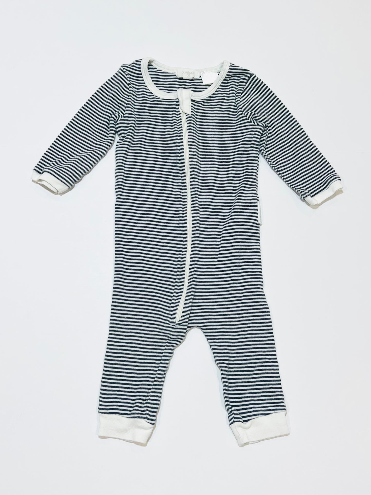 Striped zip onesie - Size 00