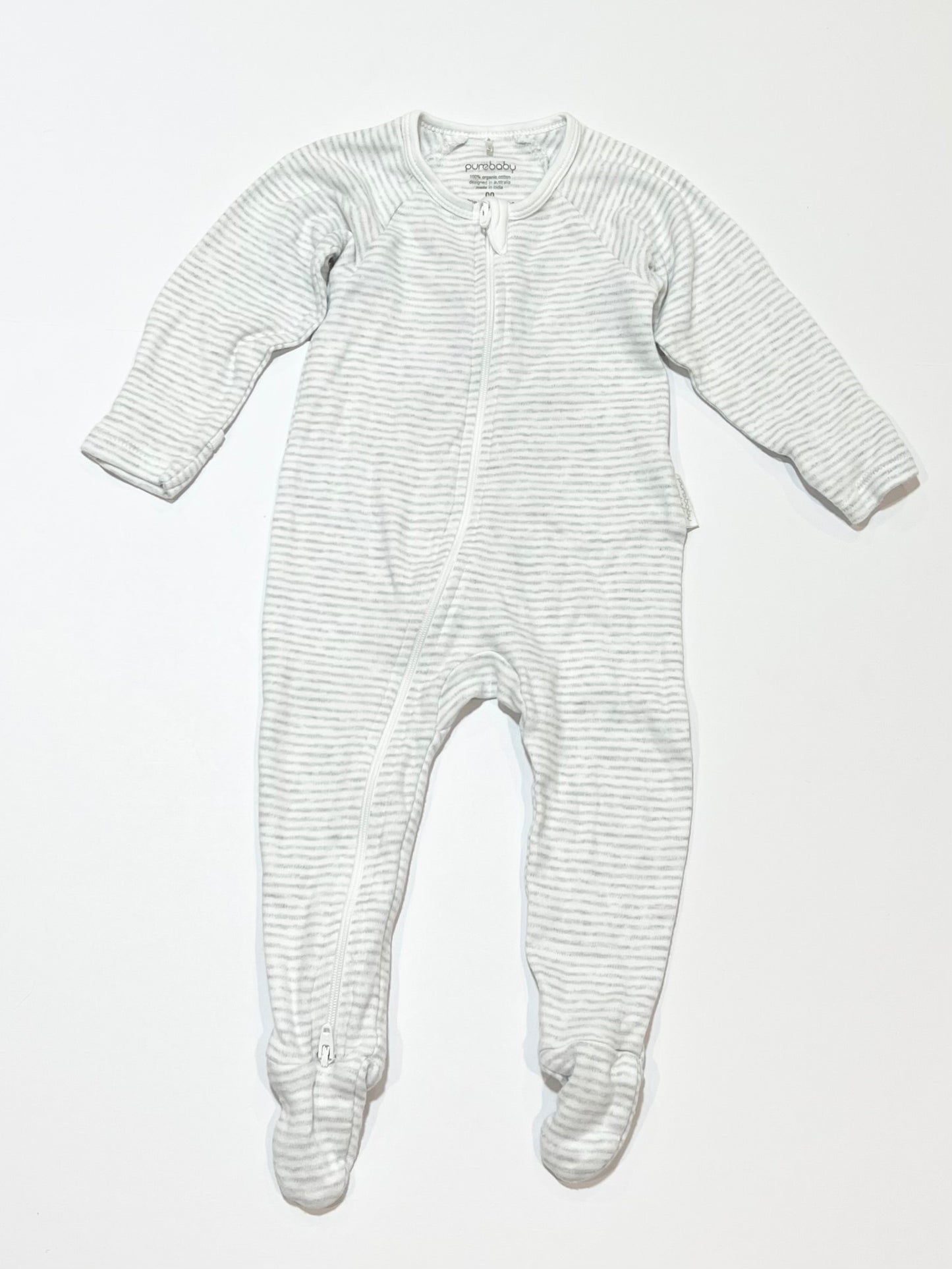 Striped zip onesie - Size 00