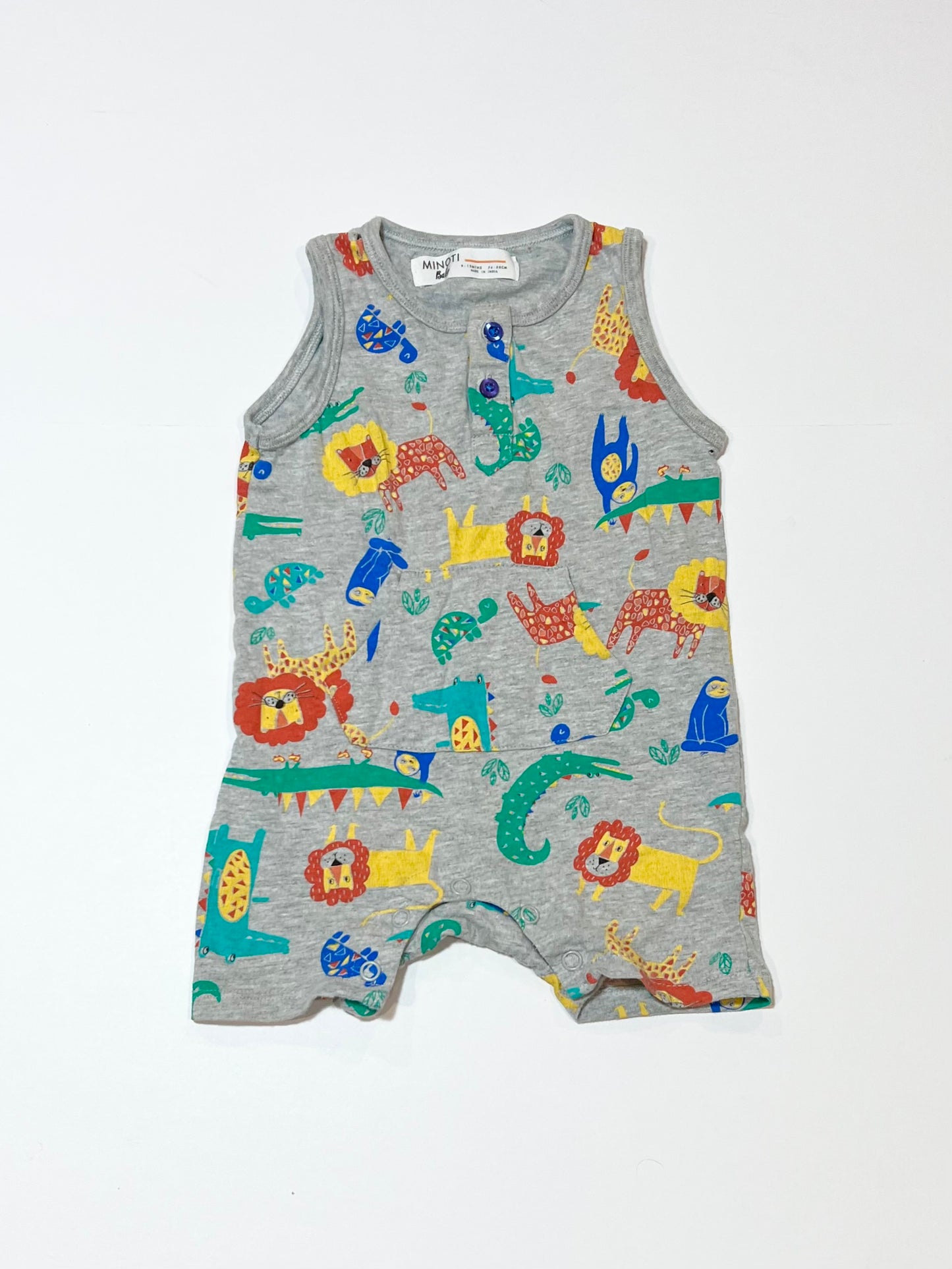 Animals romper - Size 9-12 months